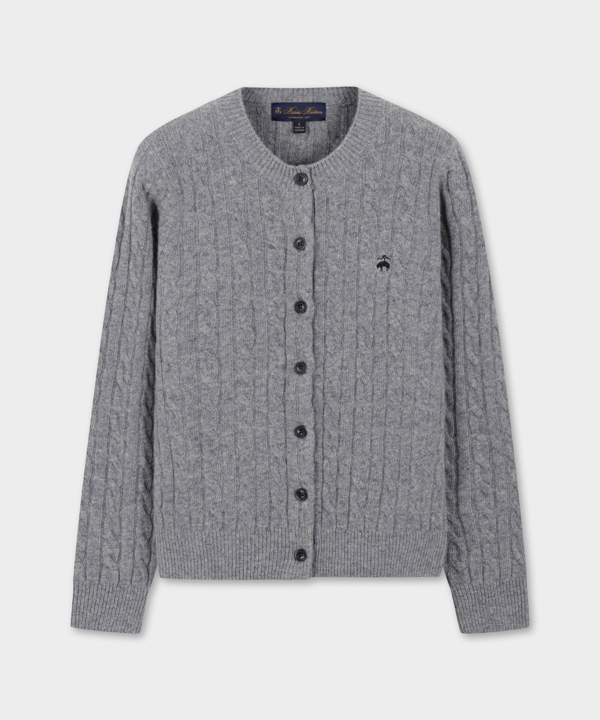 브룩스 브라더스(BROOKS BROTHERS) [여성] 울 케이블 가디건 (그레이) (BBWCWBF402)