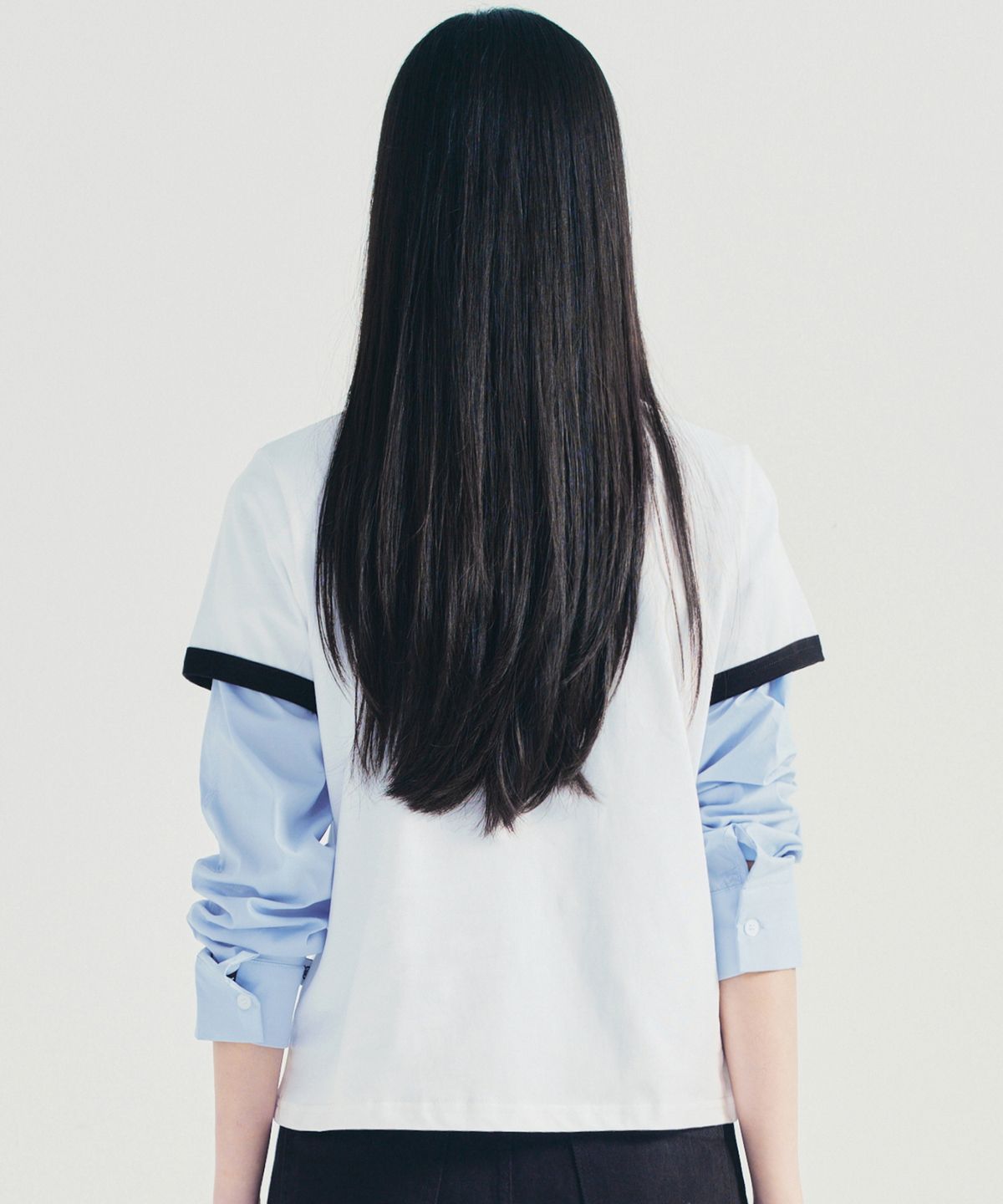 닉앤니콜(NICK&NICOLE) BUTTERFLY CONTRAST RINGER TOP_WHITE BLACK