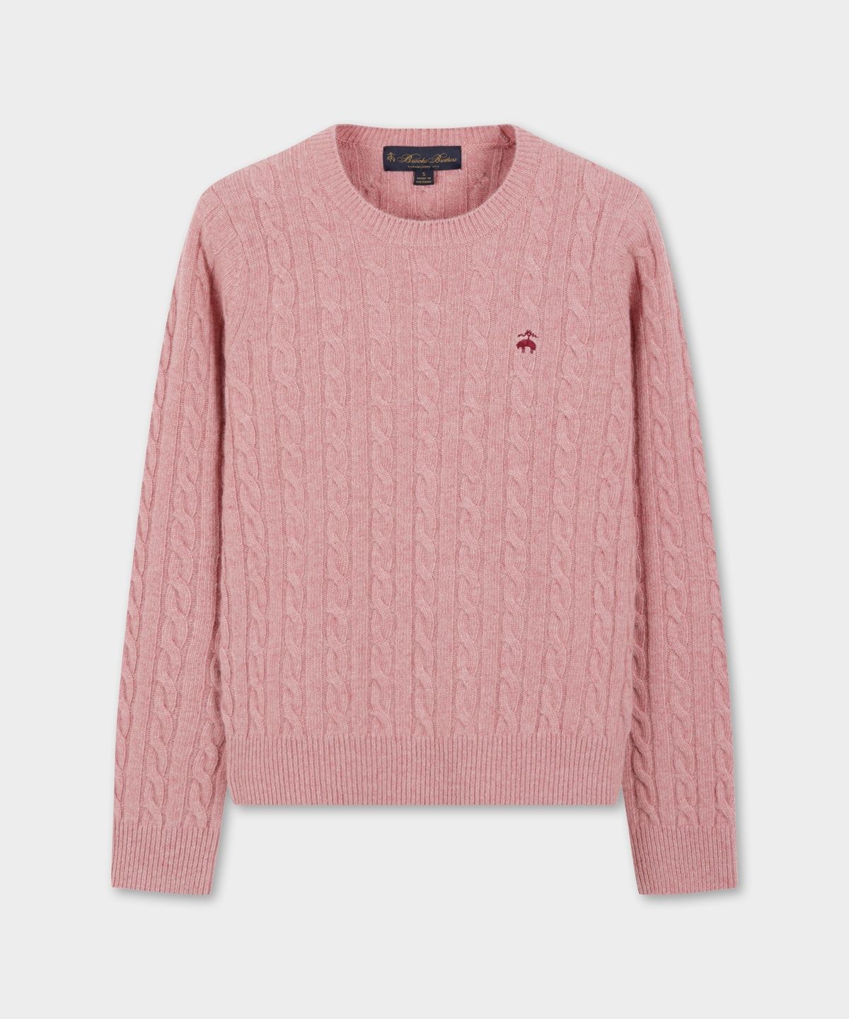 브룩스 브라더스(BROOKS BROTHERS) [여성] 울 케이블 스웨터 (핑크) (BBWRWBF401)