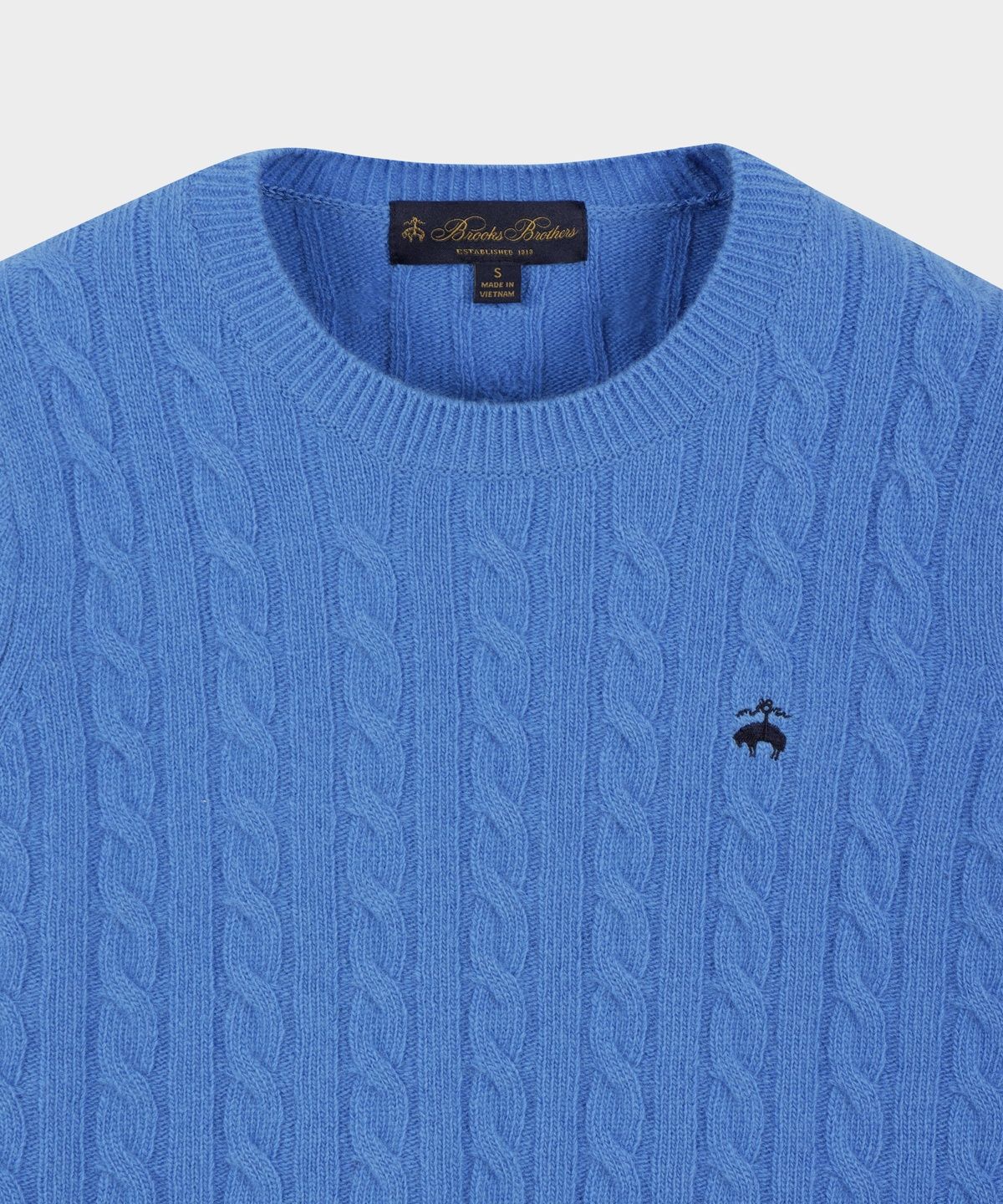 브룩스 브라더스(BROOKS BROTHERS) [여성] 울 케이블 스웨터 (블루) (BBWRWBF401)