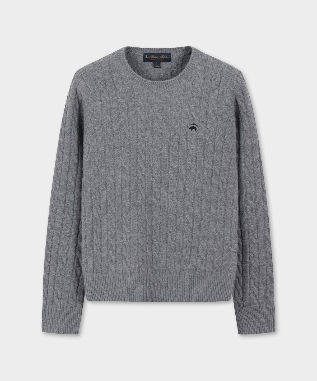 브룩스 브라더스(BROOKS BROTHERS) [여성] 울 케이블 스웨터 (그레이) (BBWRWBF401)