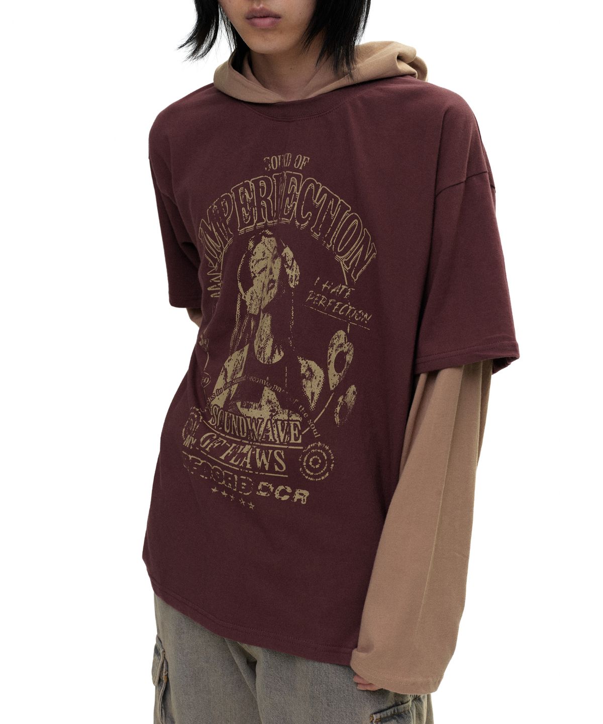 디파이클럽로버스(DEFYCLUBROBBERS) Imperfection Layered Hoodie Sleeves (2color)