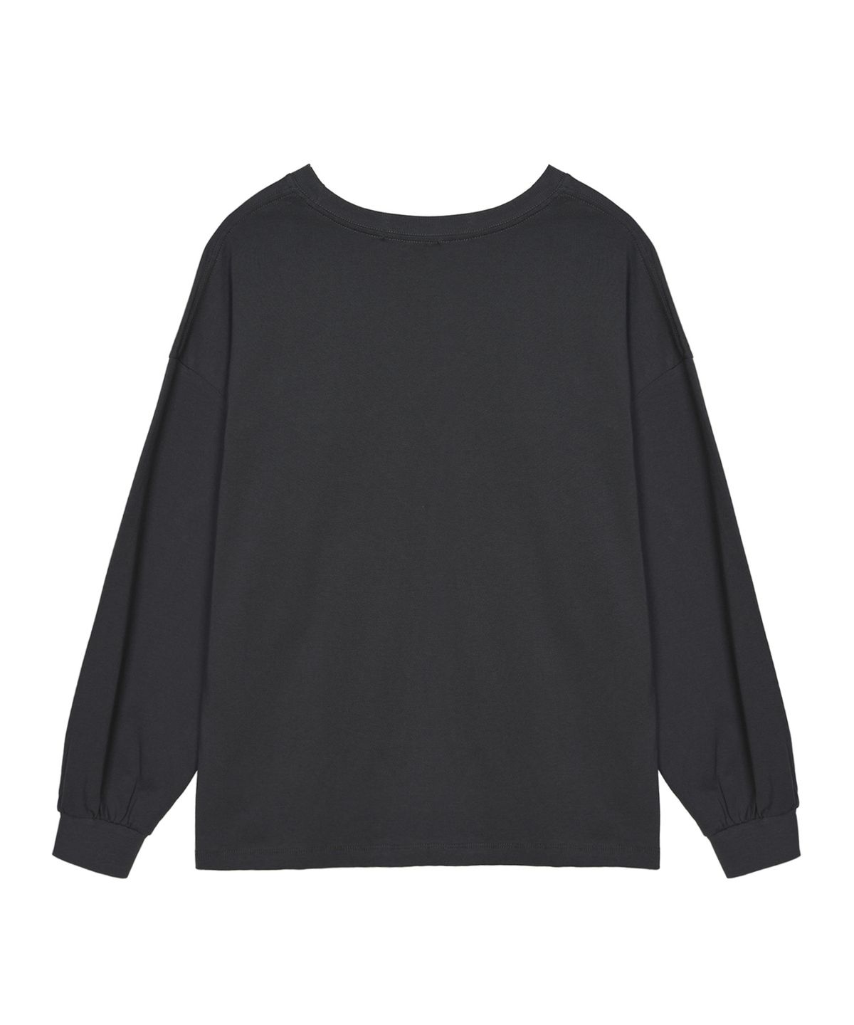 닉앤니콜(NICK&NICOLE) BUTTERFLY SIGNATURE LS TOP_CHARCOAL WHITE