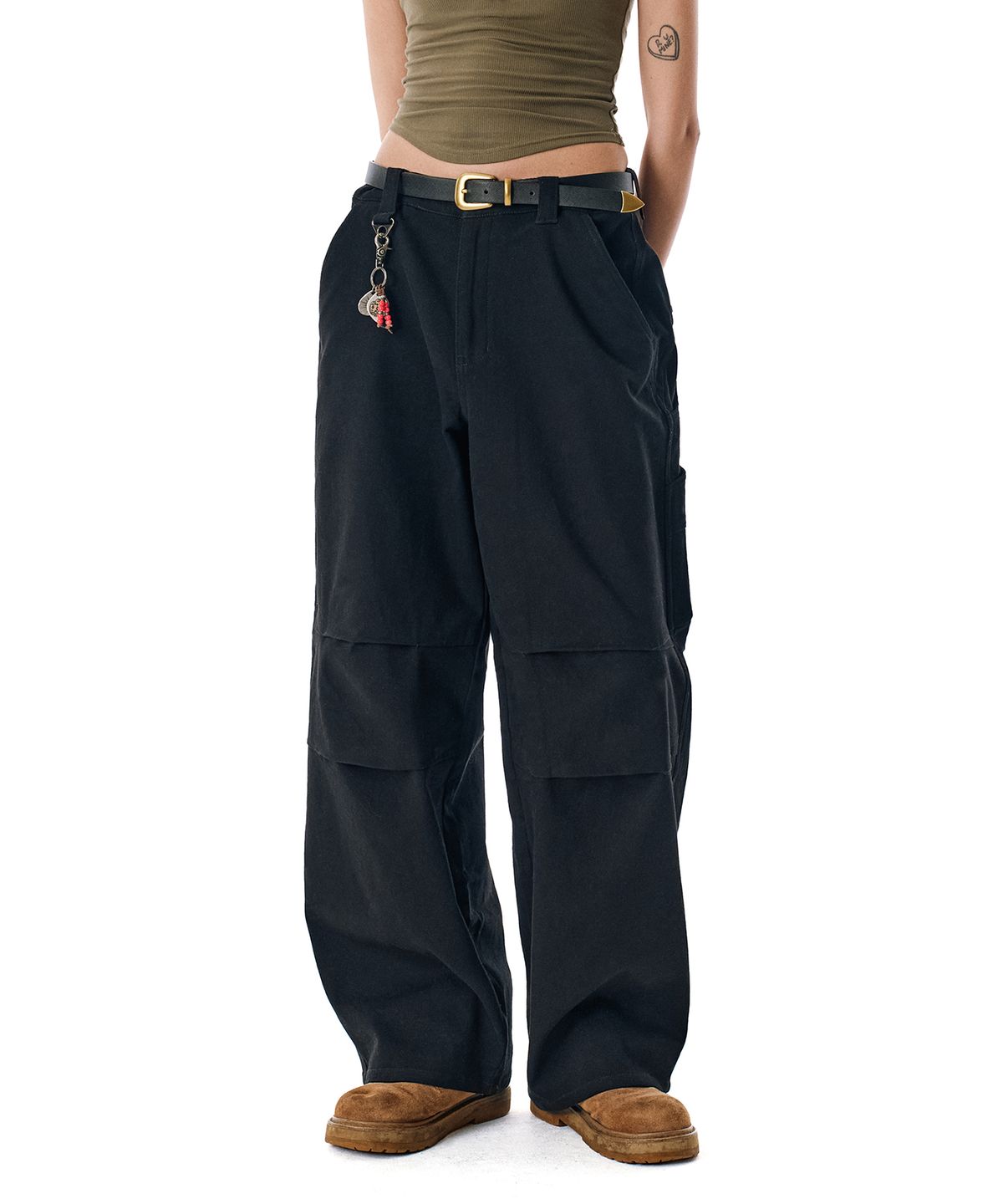 세컨모놀로그(SECONDMONO) Cotton Bolt Work Pants [BLACK]_SEPT081BLACKSEPT069BLACK
