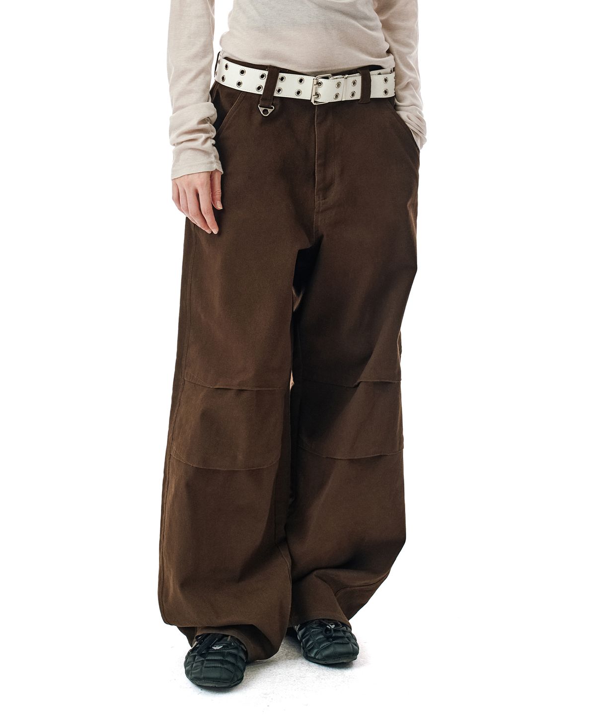 세컨모놀로그(SECONDMONO) Cotton Bolt Work Pants [BROWN]_SEPT081BROWNSEPT069BROWN