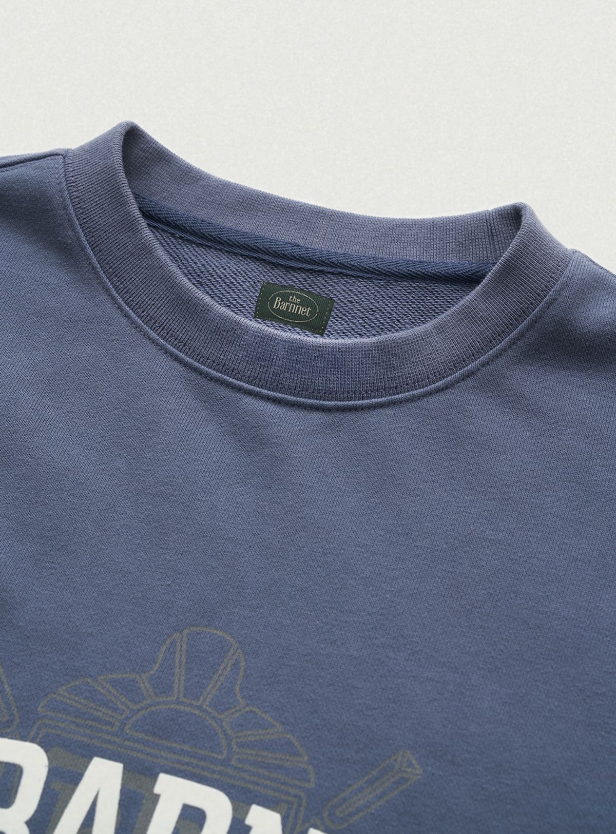 더바넷(THEBARNNET) Somber Logo Sweat Shirt_Blue
