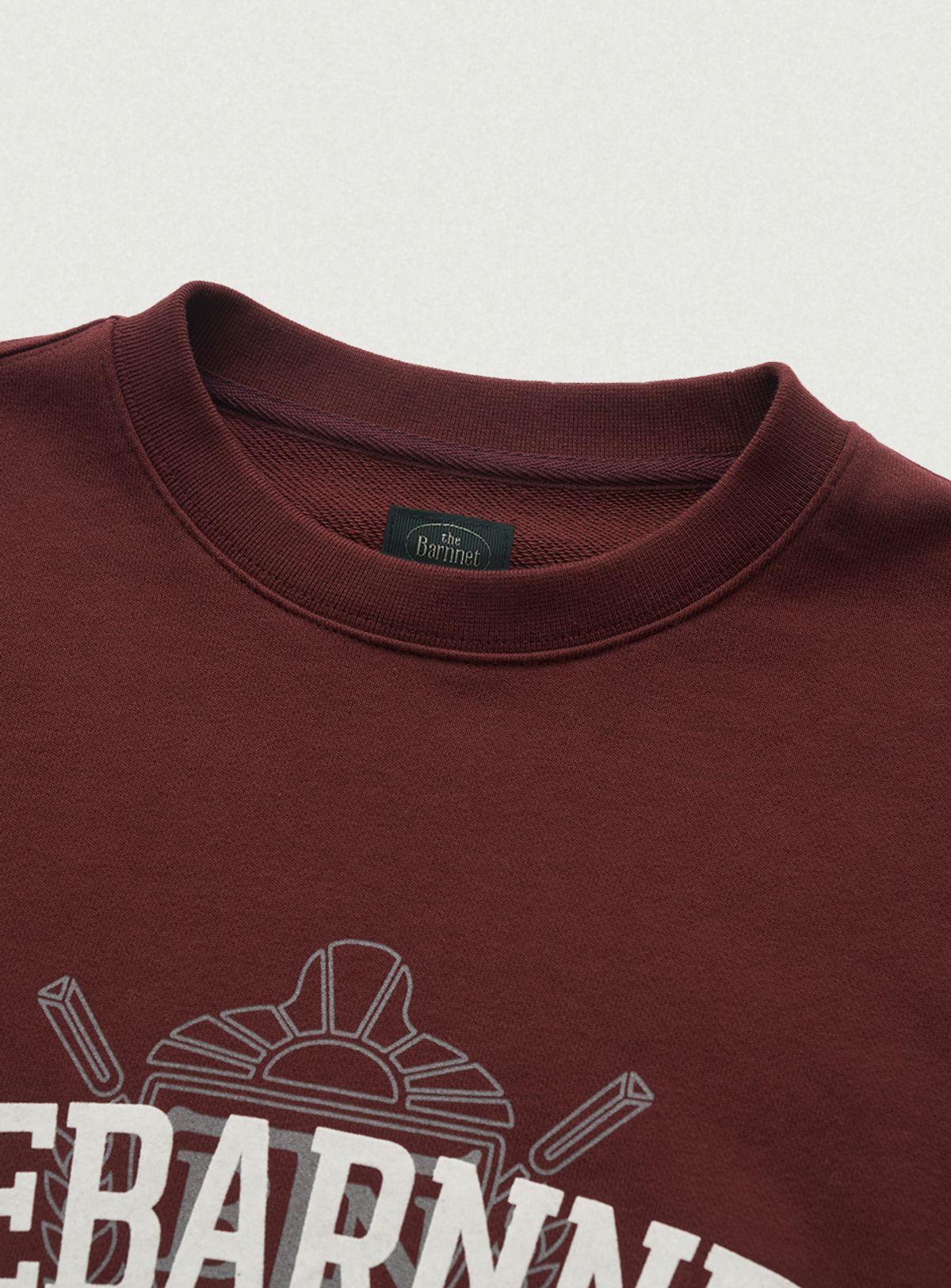 더바넷(THEBARNNET) Somber Logo Sweat Shirt_Burgundy