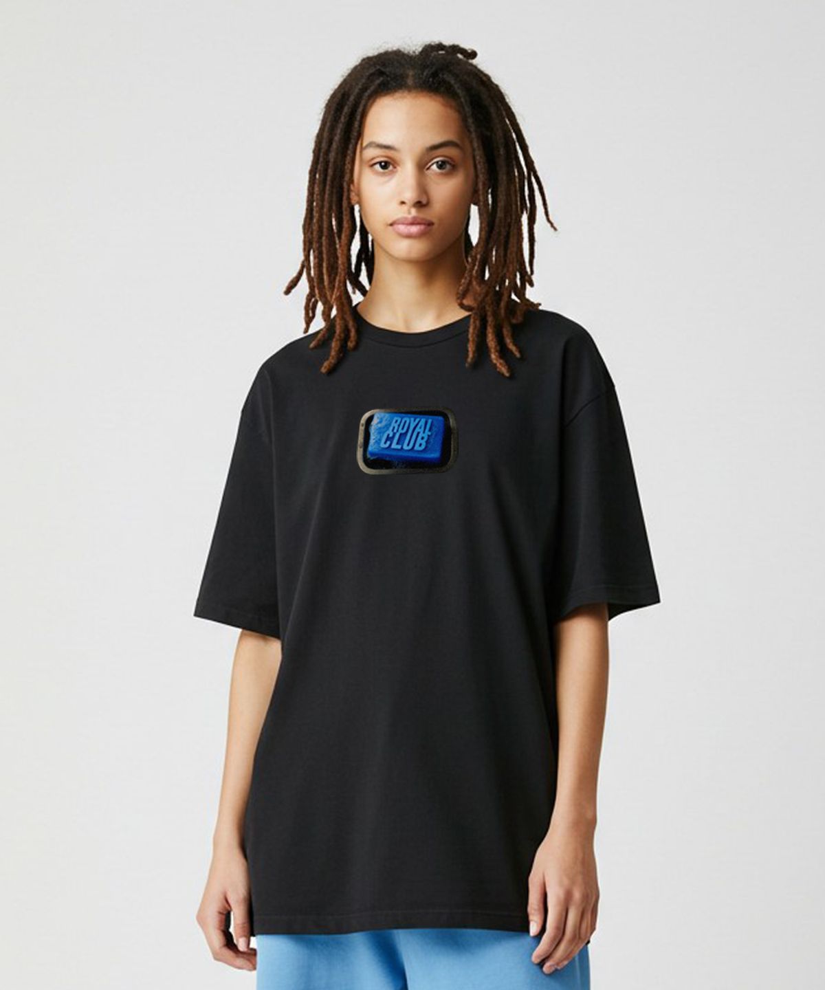 로얄라이프(ROYALLIFE) 로얄클럽 블루솝 오버핏 반팔티 (RL2573 ROYAL CLUB Blue Soap Oversized Tee) - BLACK