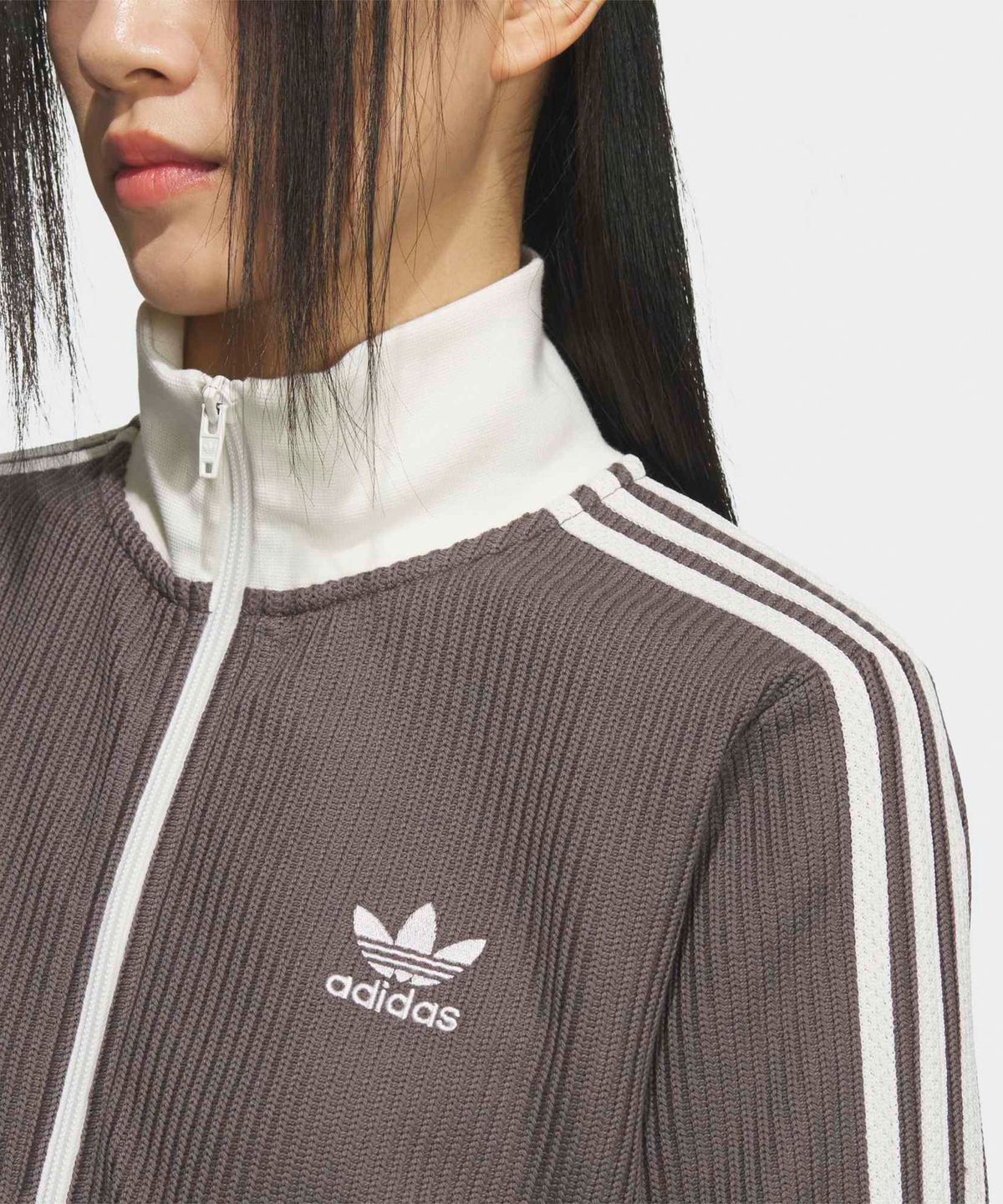 아디다스(ADIDAS) 니트 트랙탑  - 차콜 / KC2650