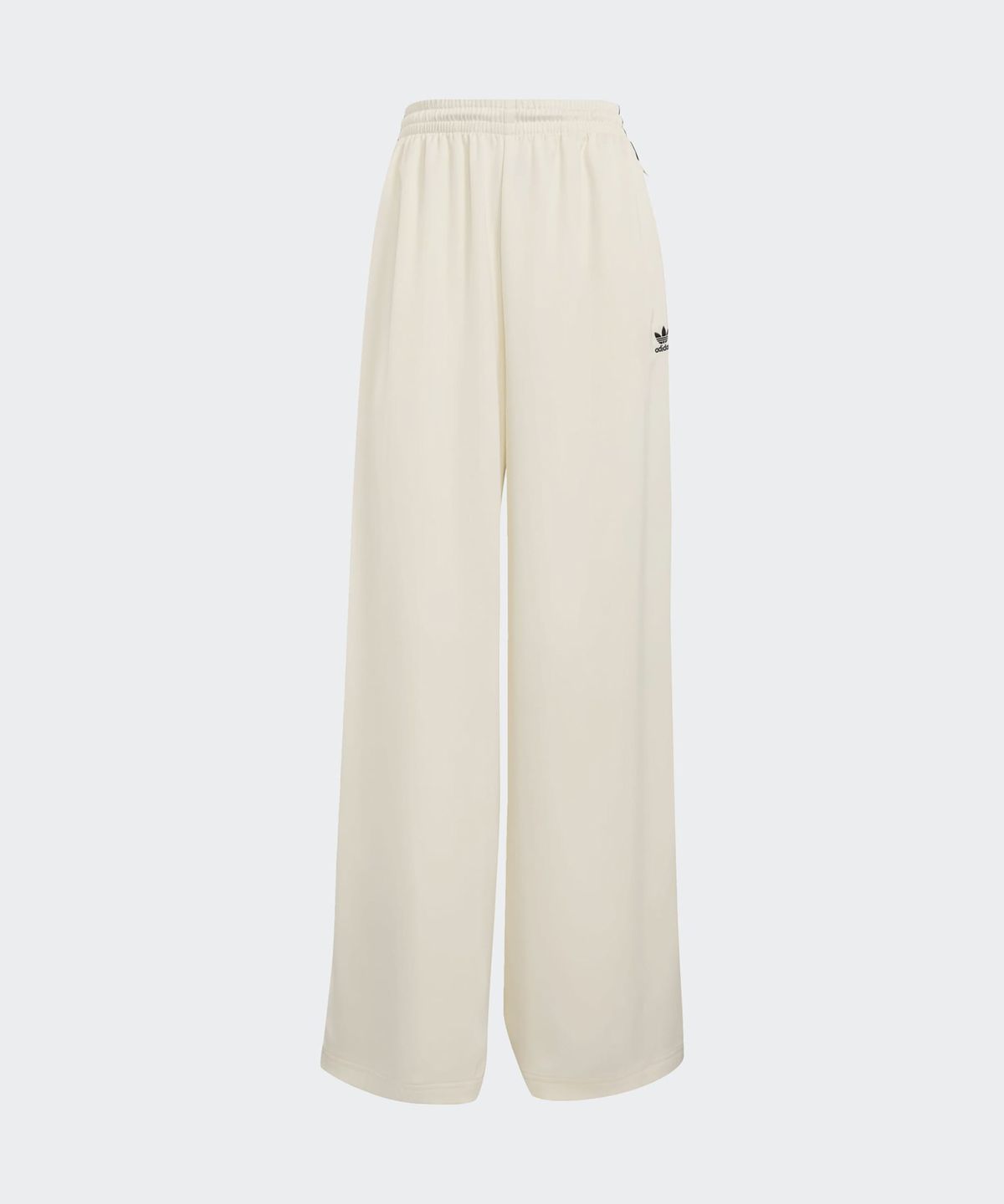 아디다스(ADIDAS) 새틴 와이드 레그 트랙 팬츠 - 크림화이트:블랙 / KD2542
