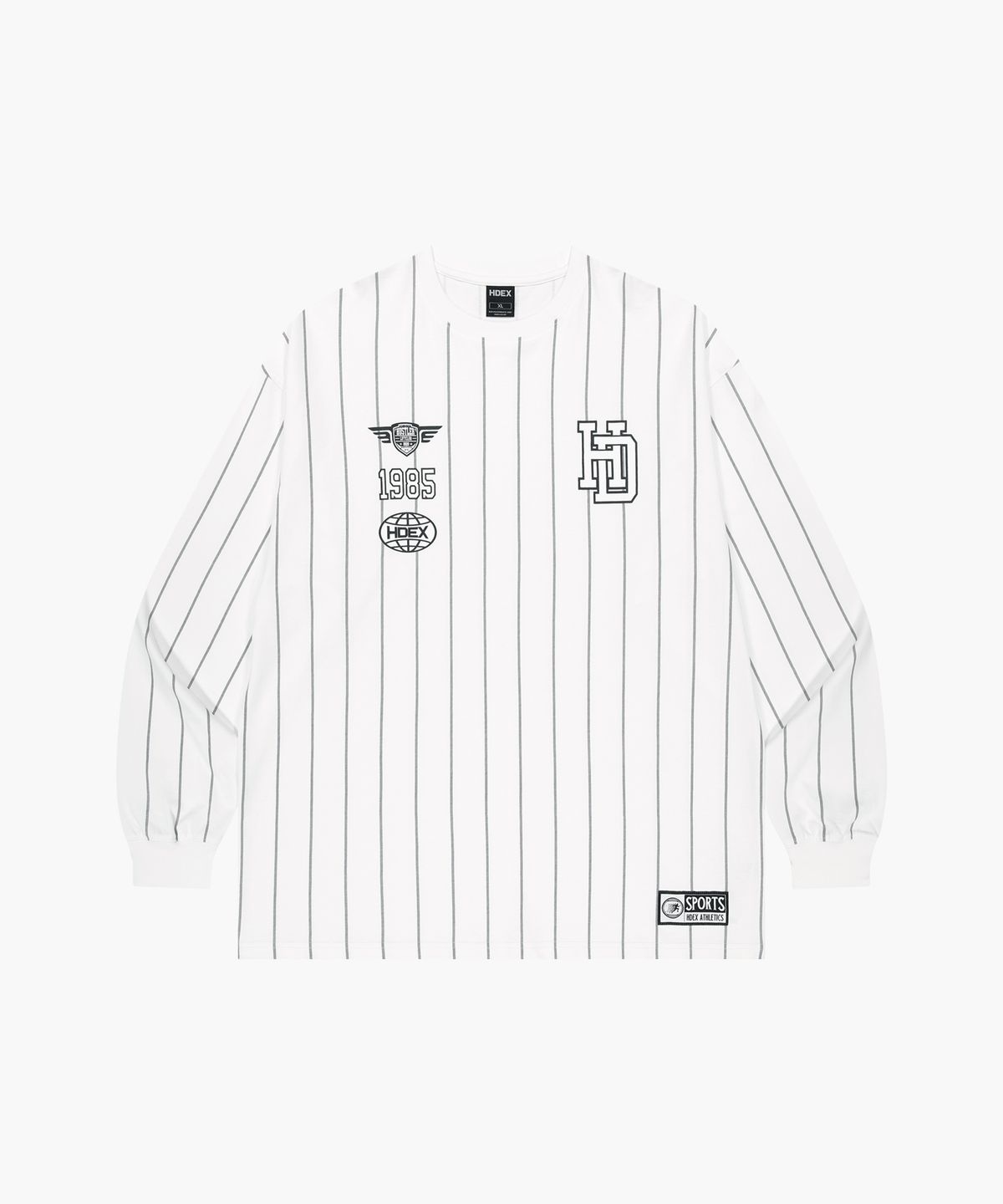 에이치덱스(HDEX) 스트라이프 스포츠 롱 슬리브 (White)