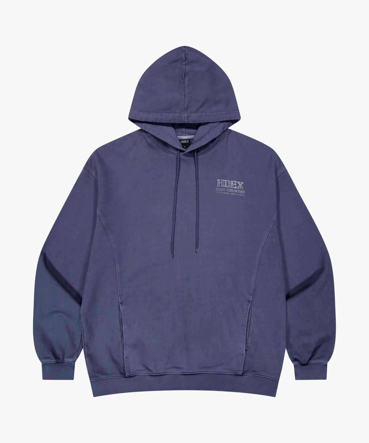 에이치덱스(HDEX) 코어 스몰 로고 피그먼트 후디 (Navy)