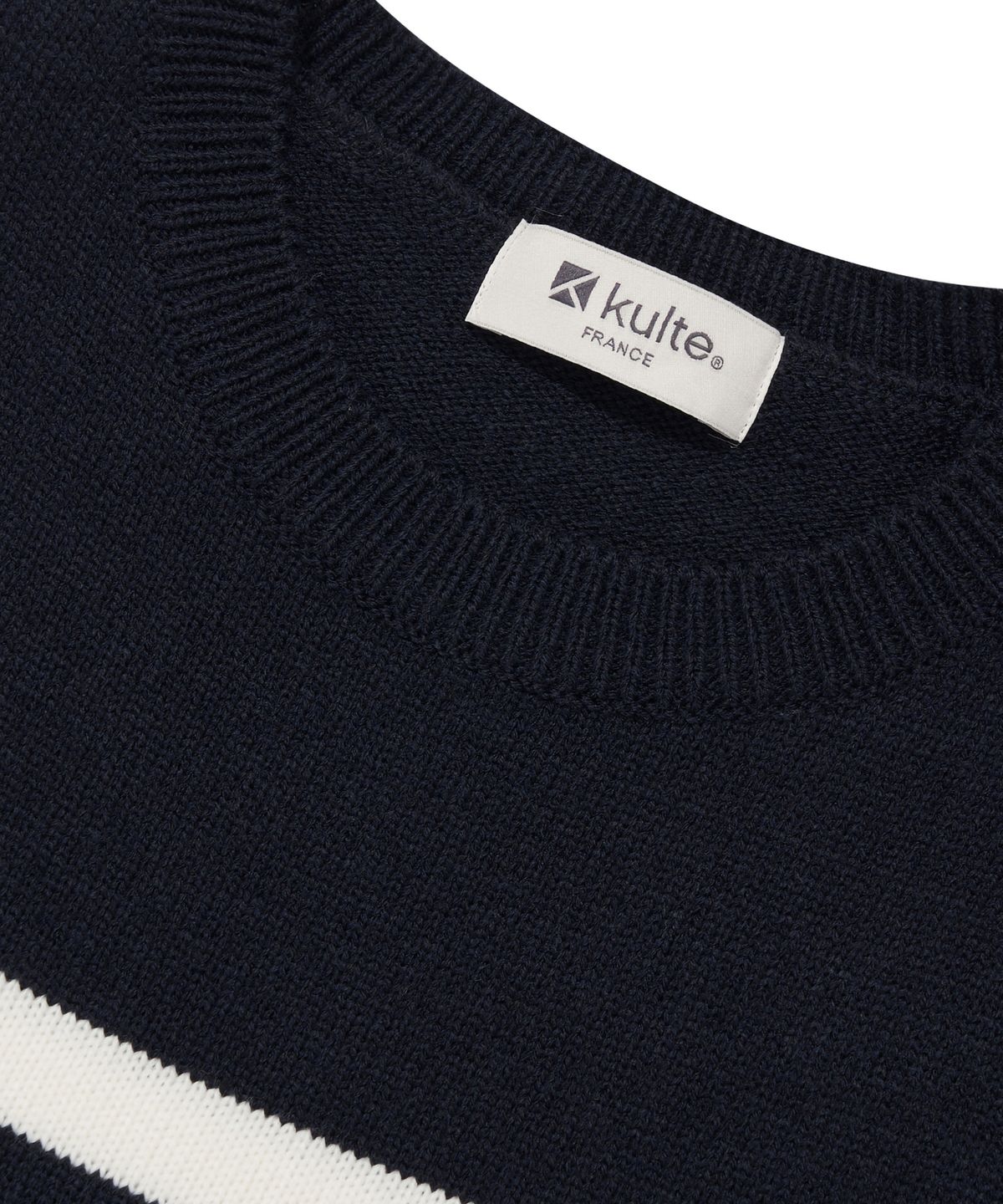쿨트(KULTE) DAILY STRIPE KNIT_NAVY