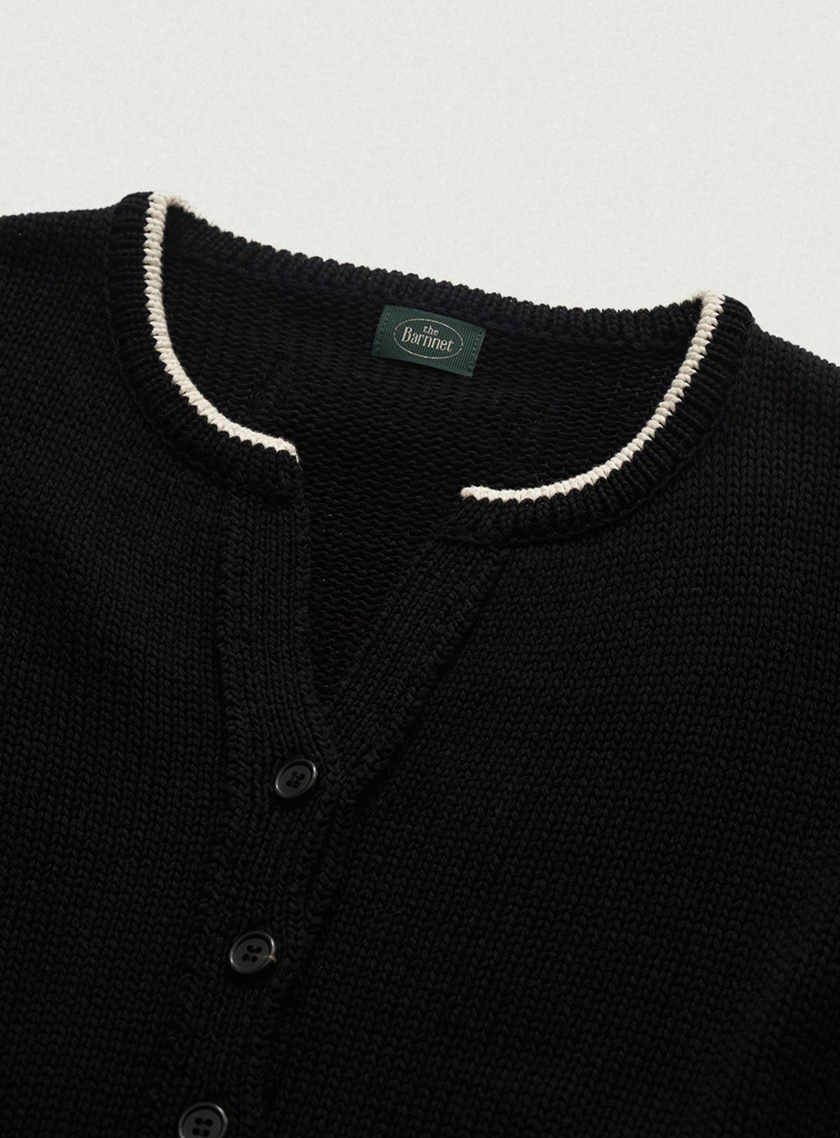 더바넷(THEBARNNET) Lustre Cotton Knit Cardigan