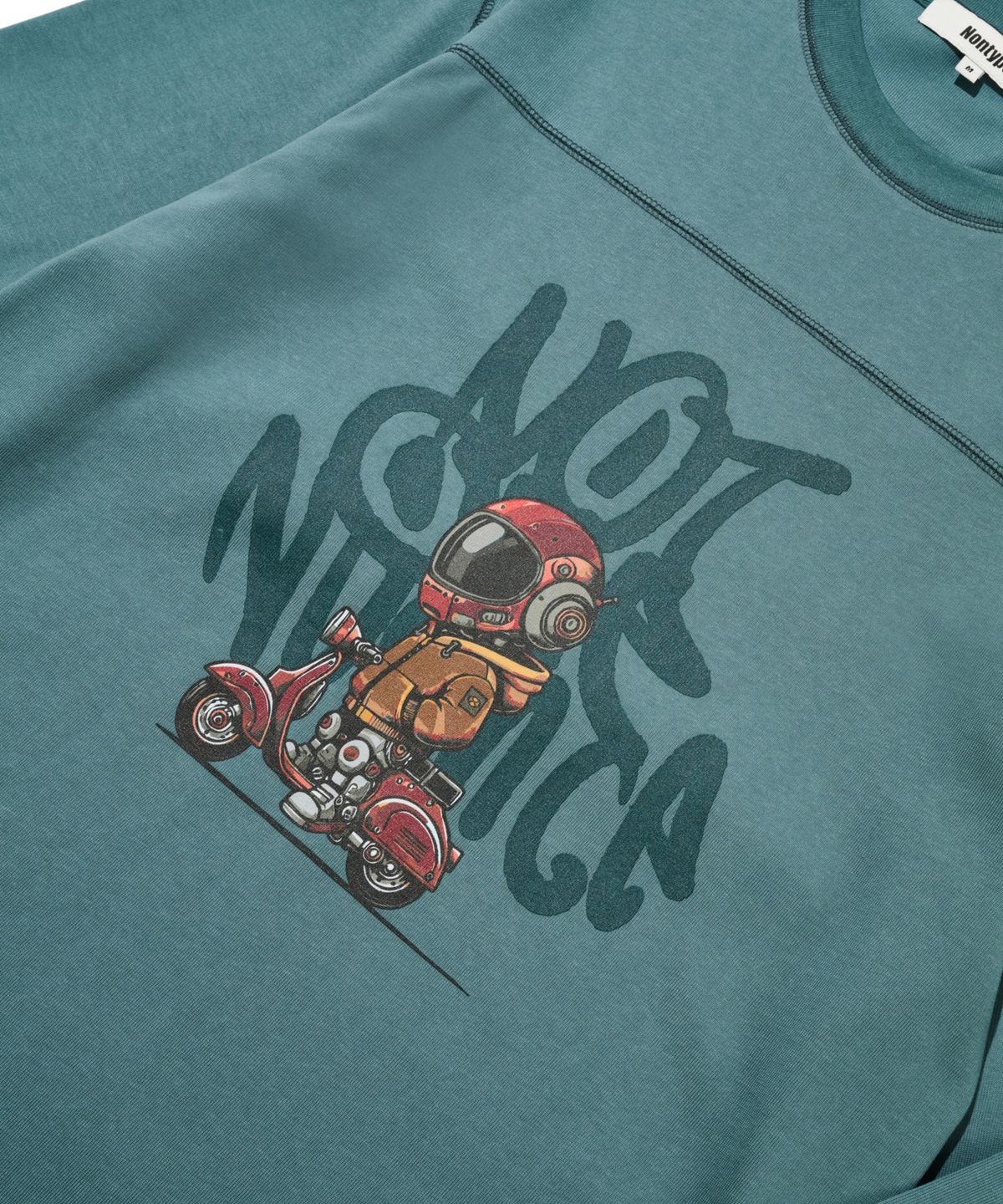 논타입(NONTYPE) N.O.N BIKE LONG SLEEVE (TEAL GREEN)