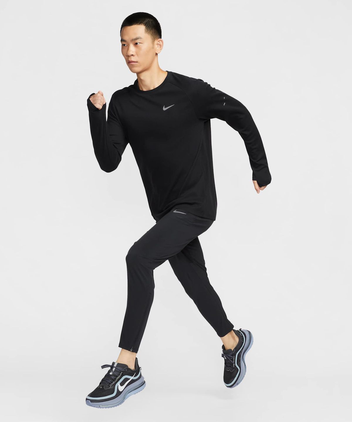 나이키(NIKE) 스트라이드 드라이 핏 러닝 와플 크루 M - 블랙 / HV2706-010