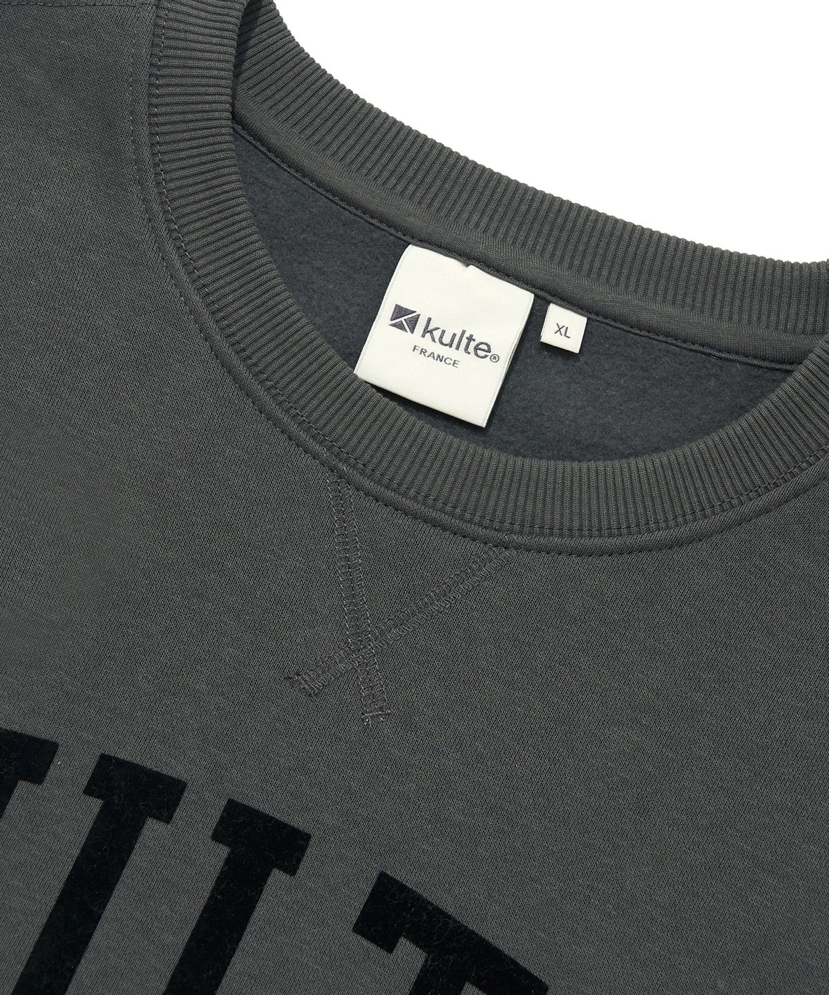 쿨트(KULTE) COLLEGE FLOPPY CREWNECK_GREY