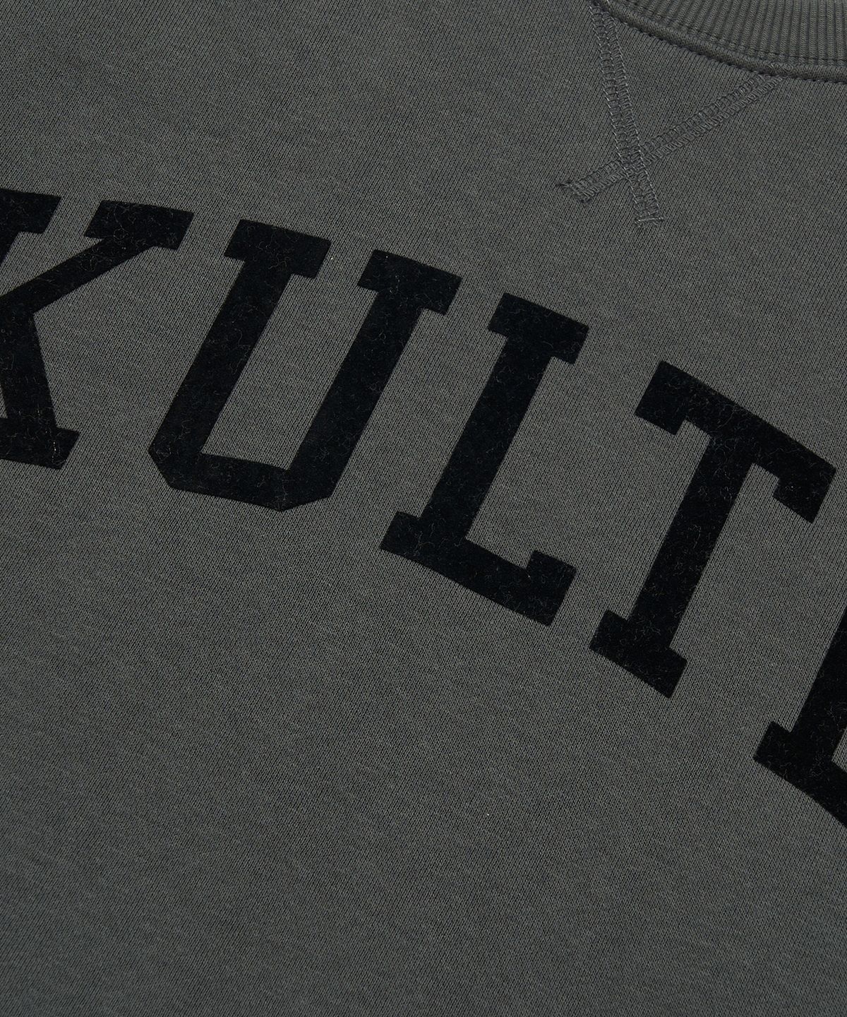 쿨트(KULTE) COLLEGE FLOPPY CREWNECK_GREY