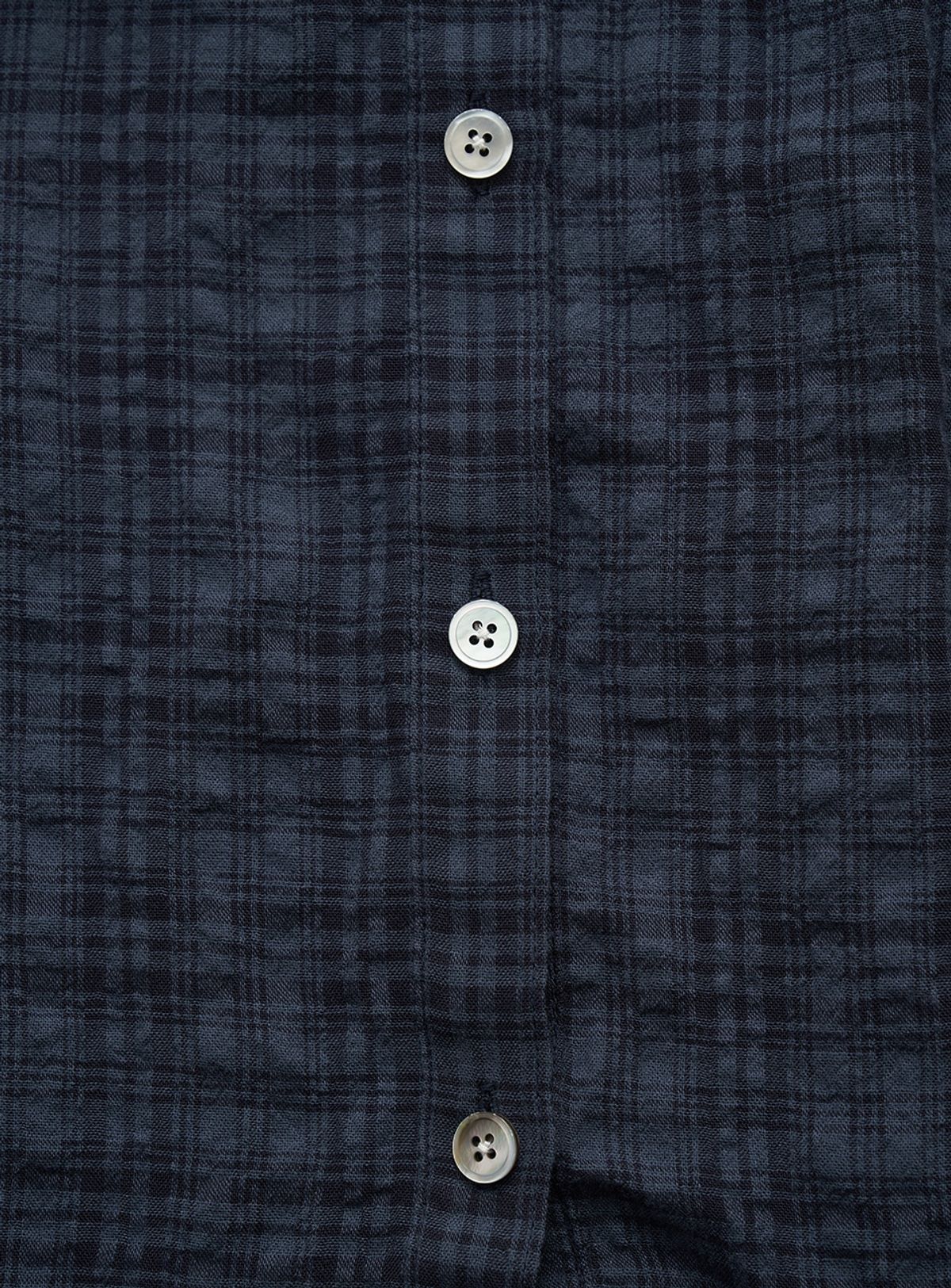 더바넷(THEBARNNET) Panele Check Ruffled Blouse_Navy