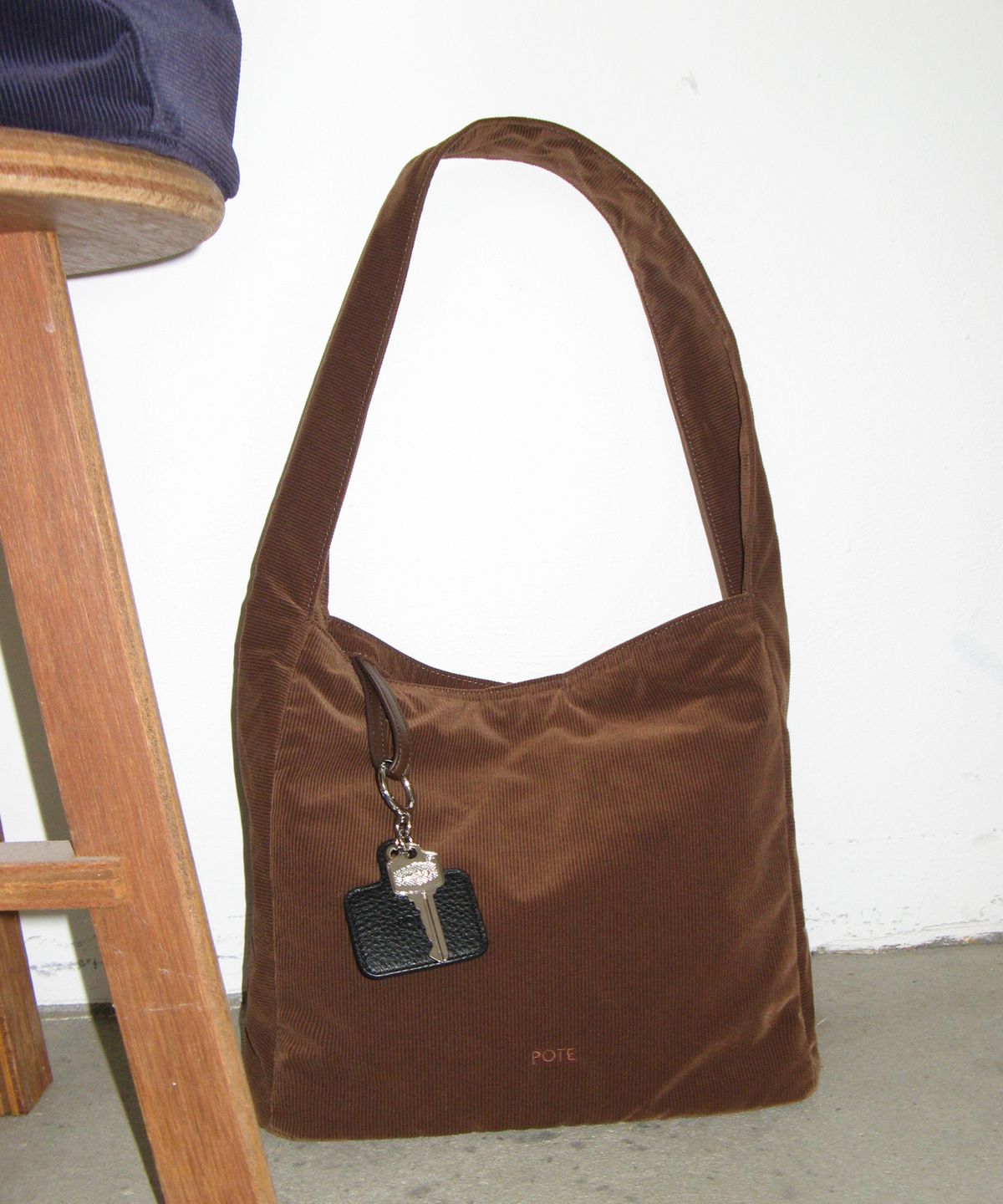 포테(POTE) [2차리오더:바로출고] 0008 Square Shoulder Bag_Corduroy Brown