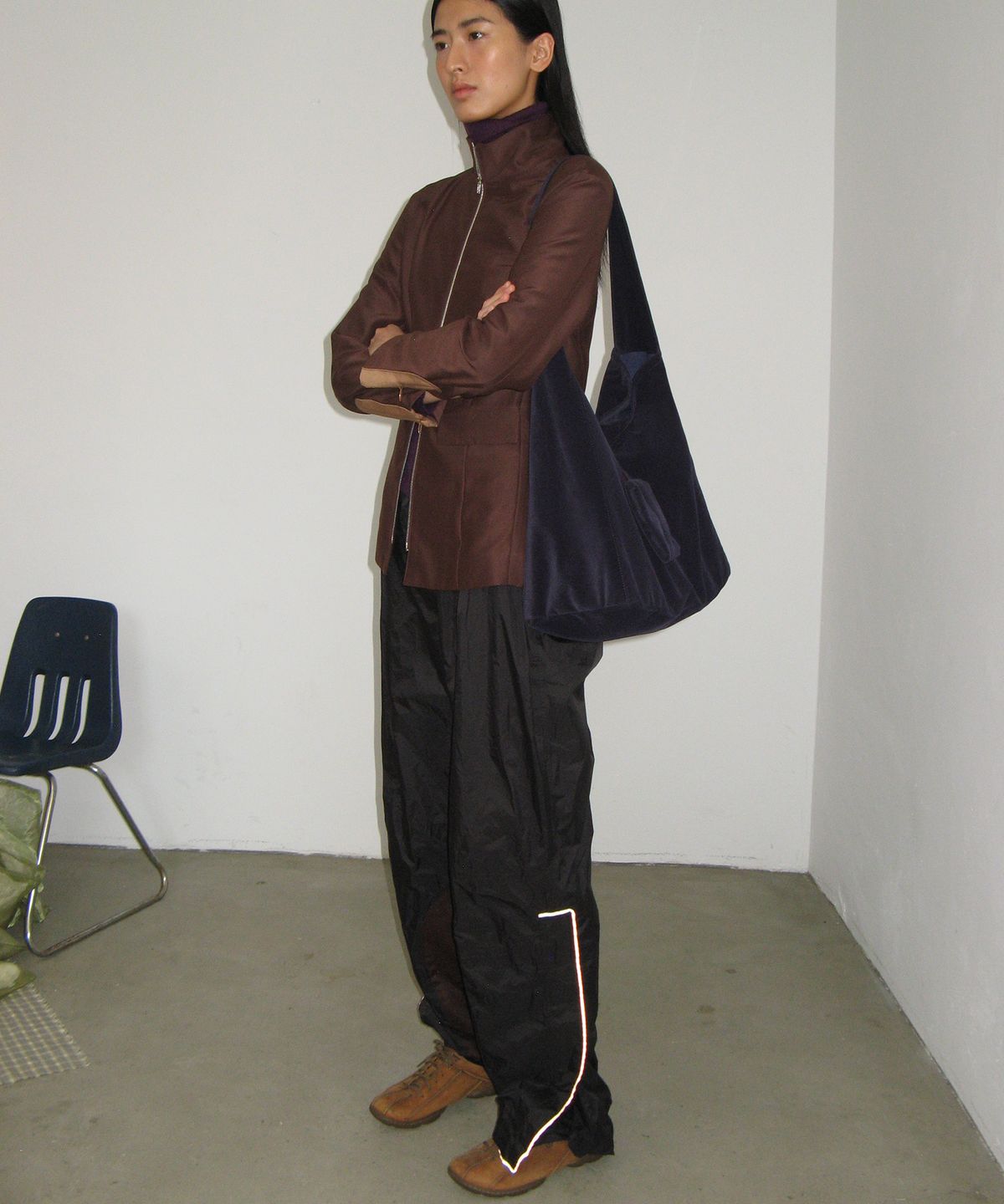 포테(POTE) [3차리오더:바로출고] 0007 Layered Pouch Hobo Bag_Corduroy Navy