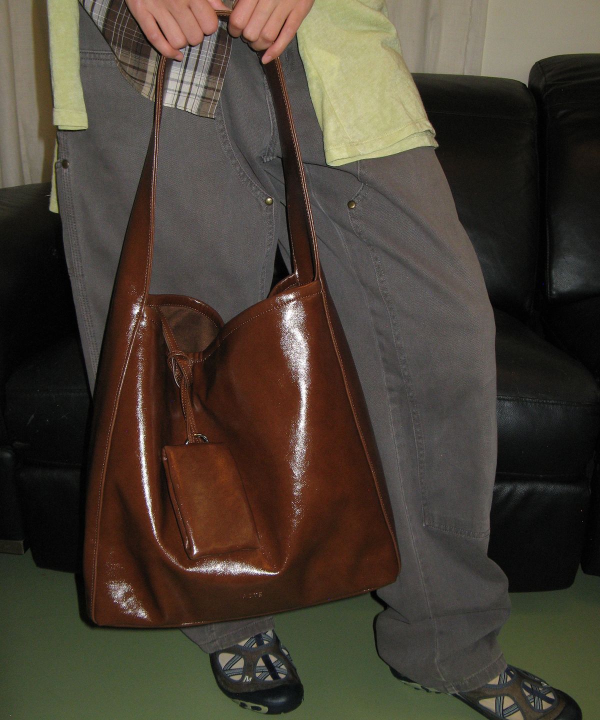 포테(POTE) [2차리오더:바로출고] 0007 Layered Pouch Hobo Bag_Leather Brown