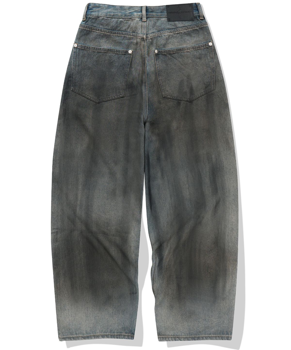 낫포너드(NOT4NERD) Brush Stroke Washed Denim Pants - Deep Blue