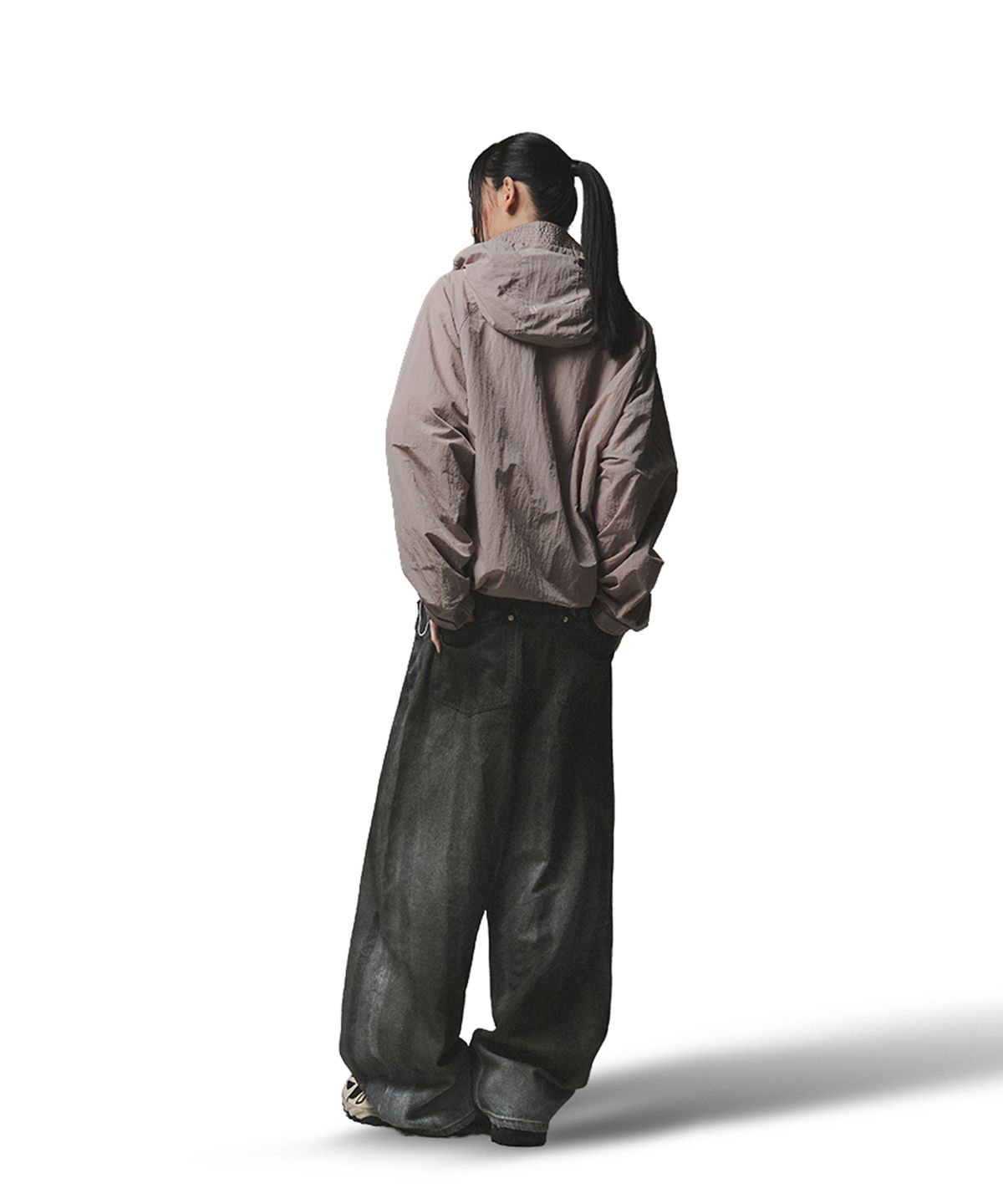 낫포너드(NOT4NERD) Brush Stroke Washed Denim Pants - Deep Blue