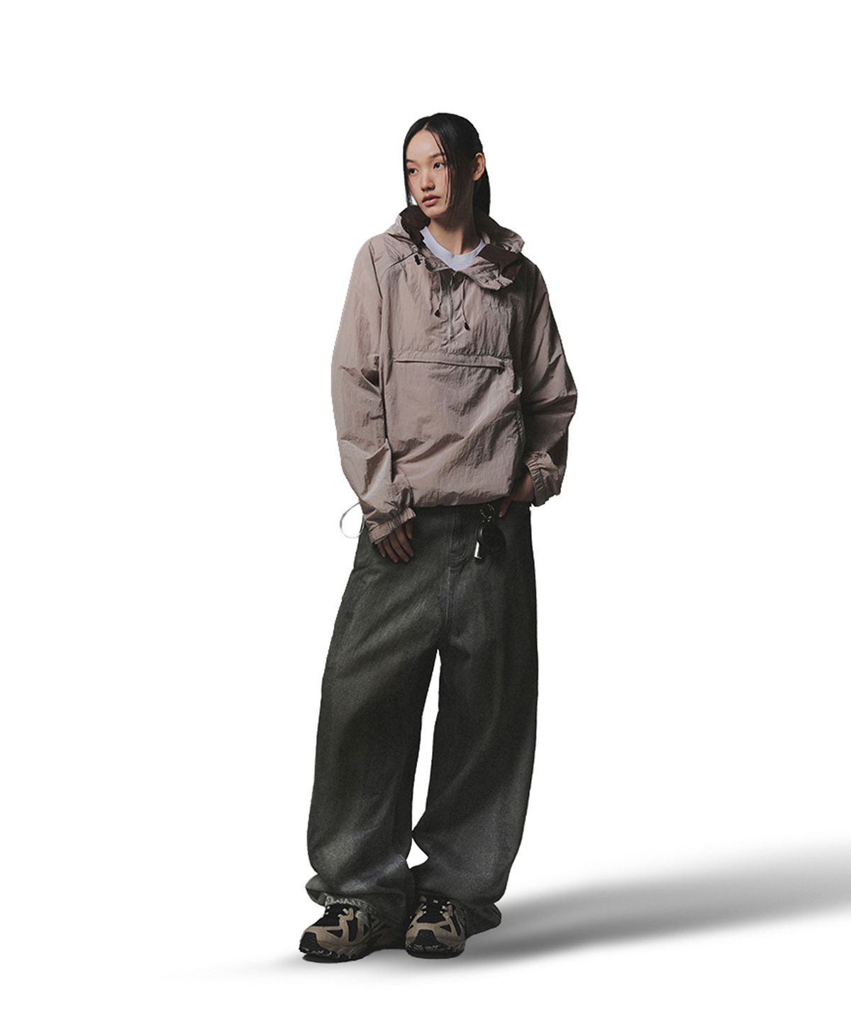 낫포너드(NOT4NERD) Brush Stroke Washed Denim Pants - Deep Blue