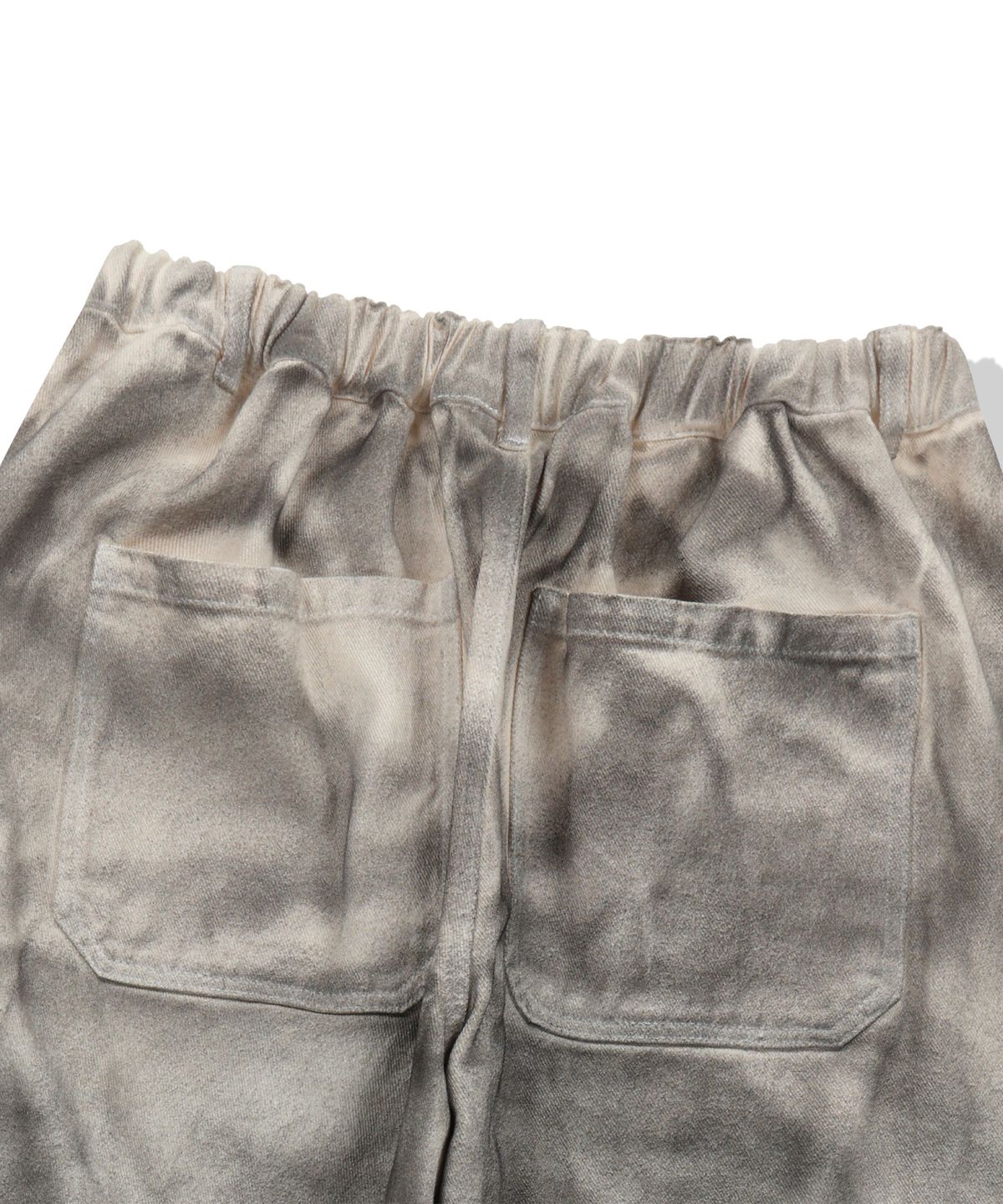 낫포너드(NOT4NERD) Camo Layered Destroyed Denim Pants - Ivory