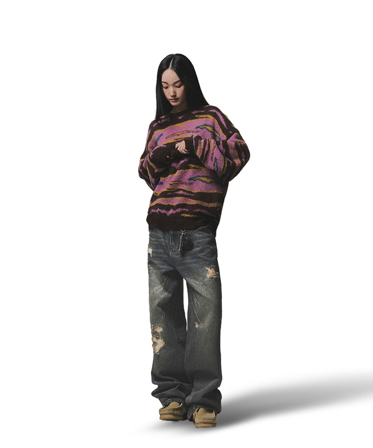 낫포너드(NOT4NERD) Night Mist Mohair Knit - Brown
