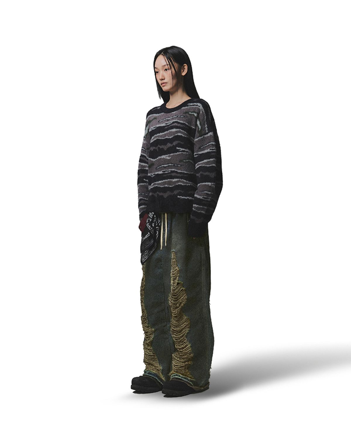 낫포너드(NOT4NERD) Night Mist Mohair Knit - Black