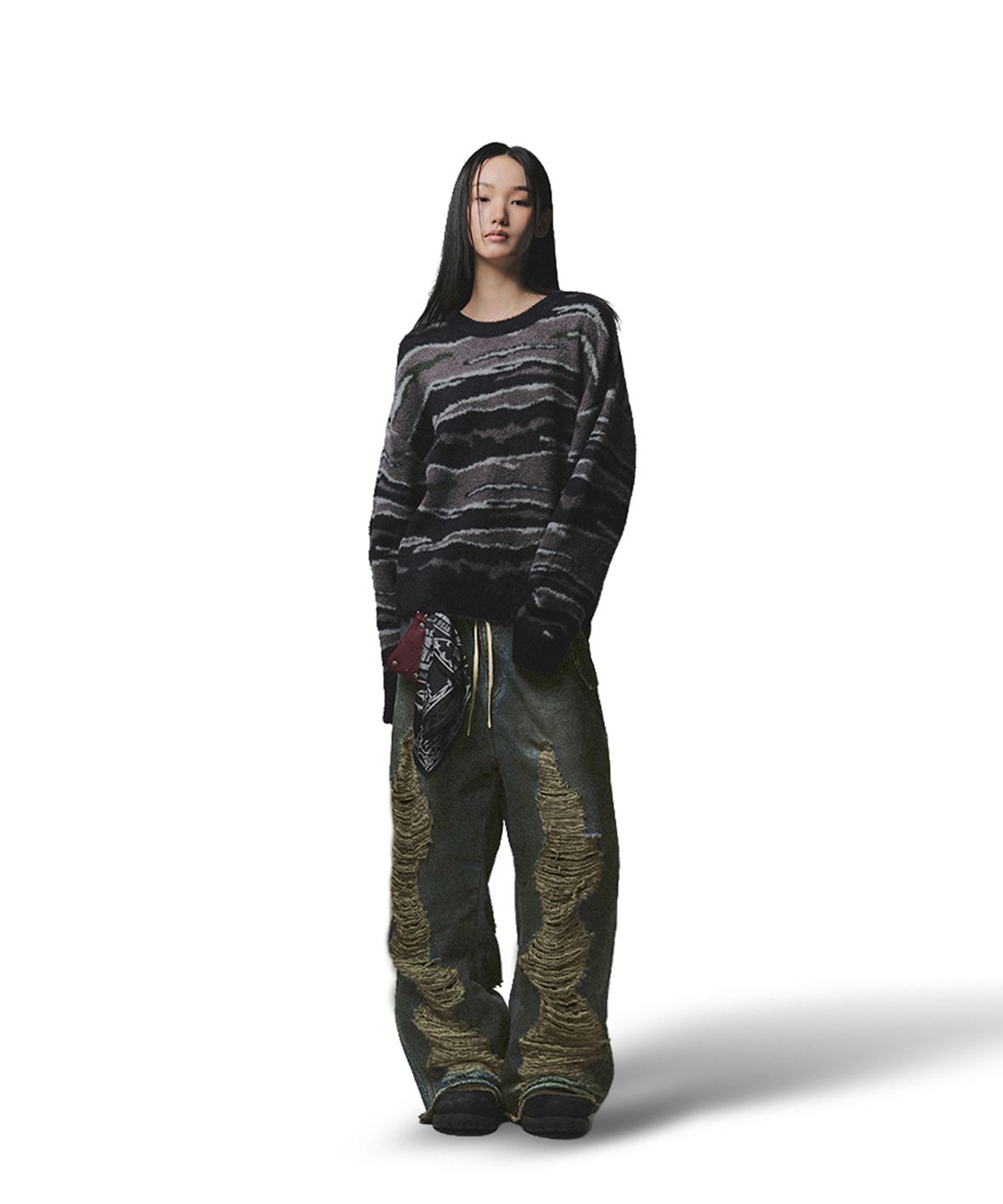 낫포너드(NOT4NERD) Night Mist Mohair Knit - Black