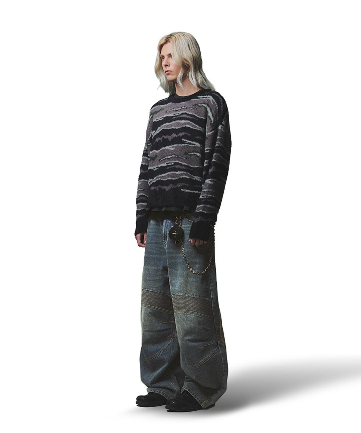 낫포너드(NOT4NERD) Night Mist Mohair Knit - Black