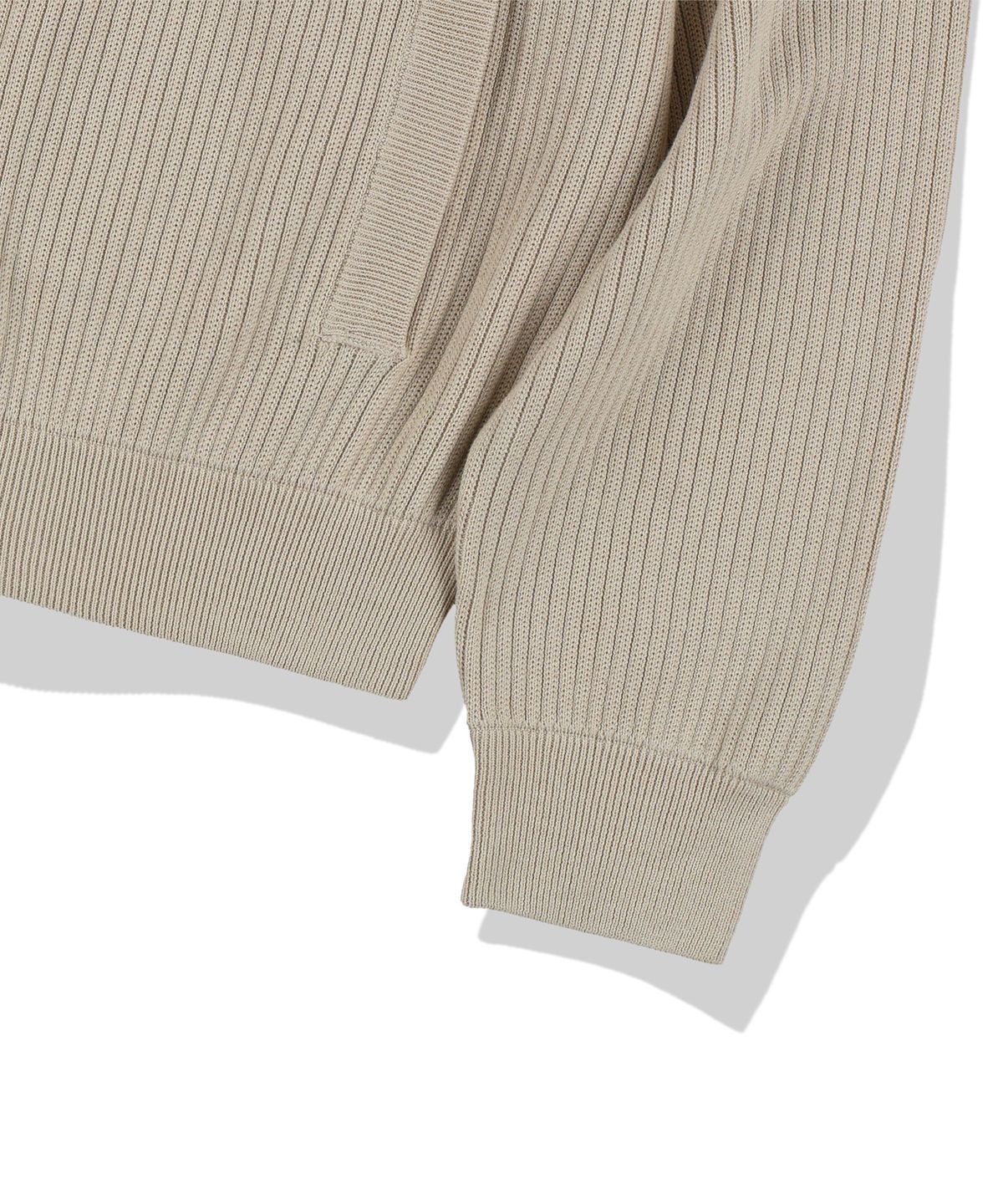 낫포너드(NOT4NERD) Angel Argyle Knit Track Jacket - Beige