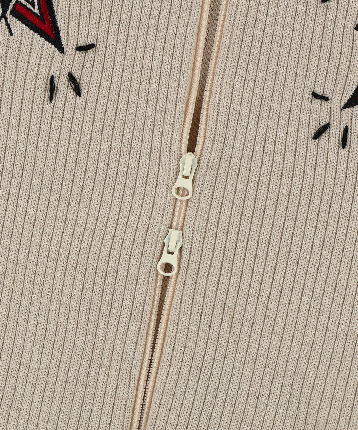 낫포너드(NOT4NERD) Angel Argyle Knit Track Jacket - Beige