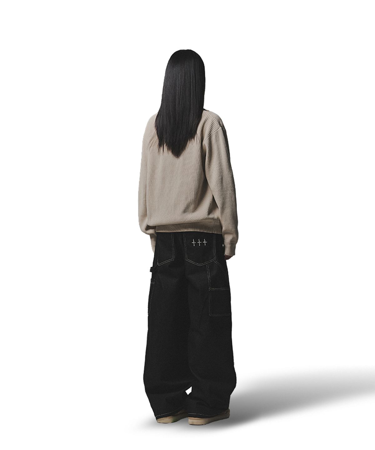 낫포너드(NOT4NERD) Angel Argyle Knit Track Jacket - Beige