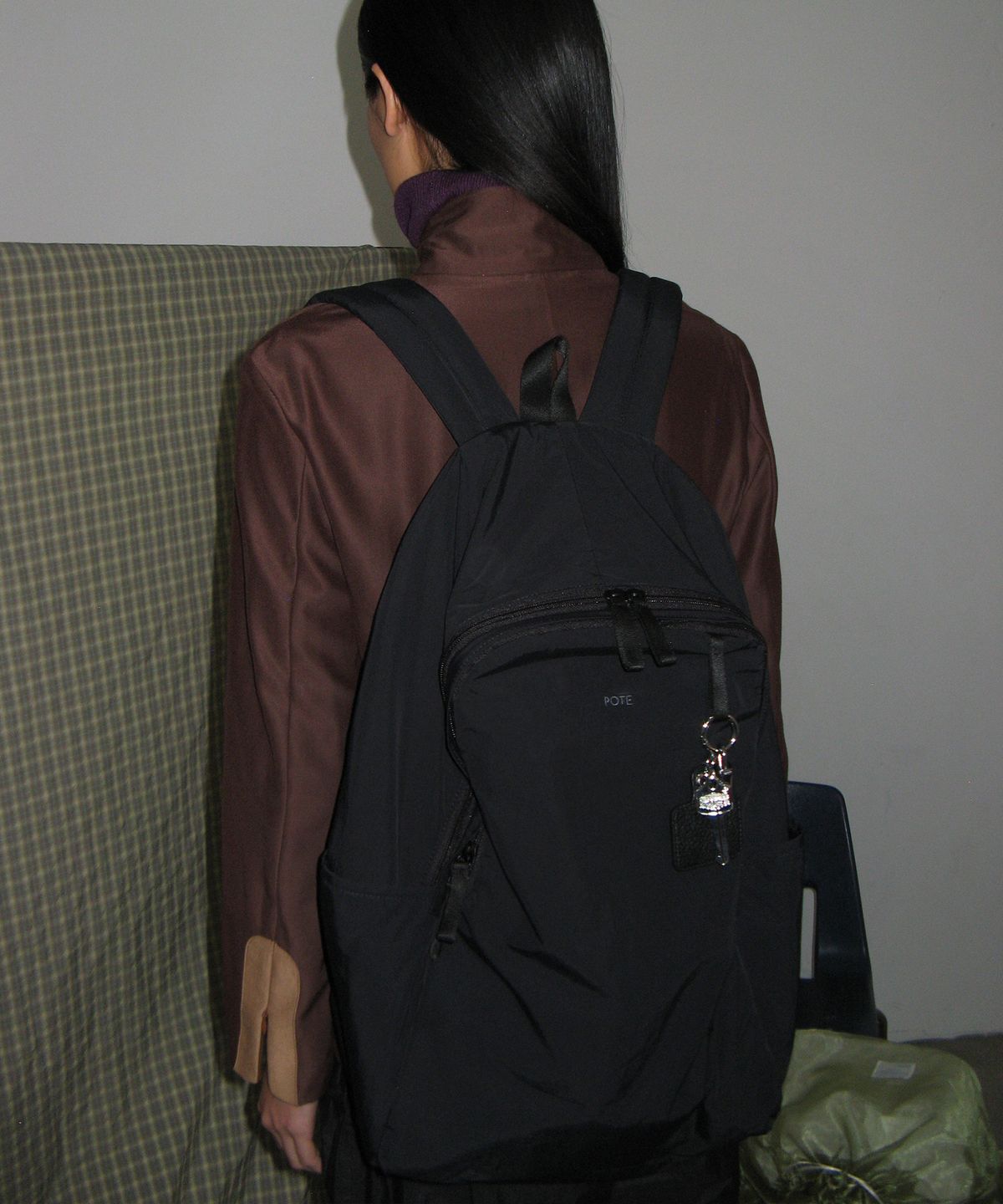 포테(POTE) [6차리오더:바로출고] 0006 HideSlot Classic Backpack (L)_Black