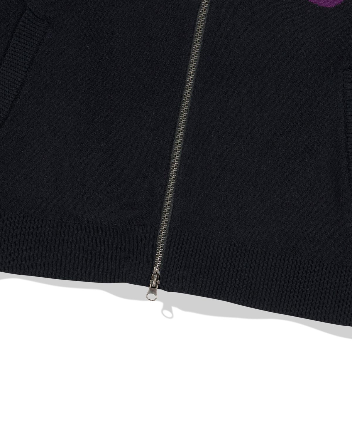 낫포너드(NOT4NERD) Broken Wings Knit Hood Zip Up - Black