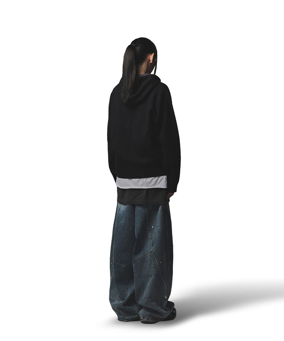 낫포너드(NOT4NERD) Broken Wings Knit Hood Zip Up - Black