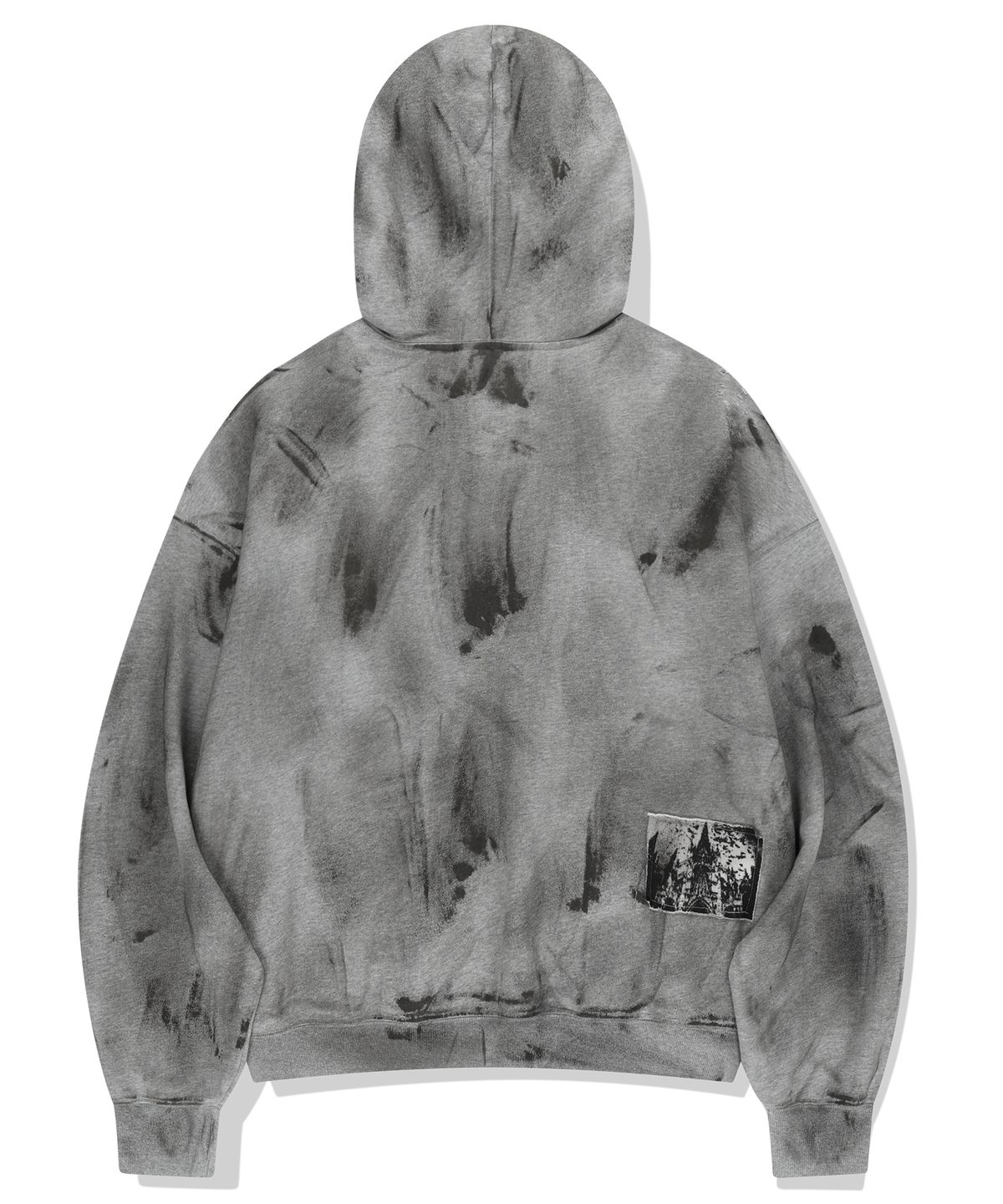 낫포너드(NOT4NERD) Damage Washed Patch Pullover Hood - Grey