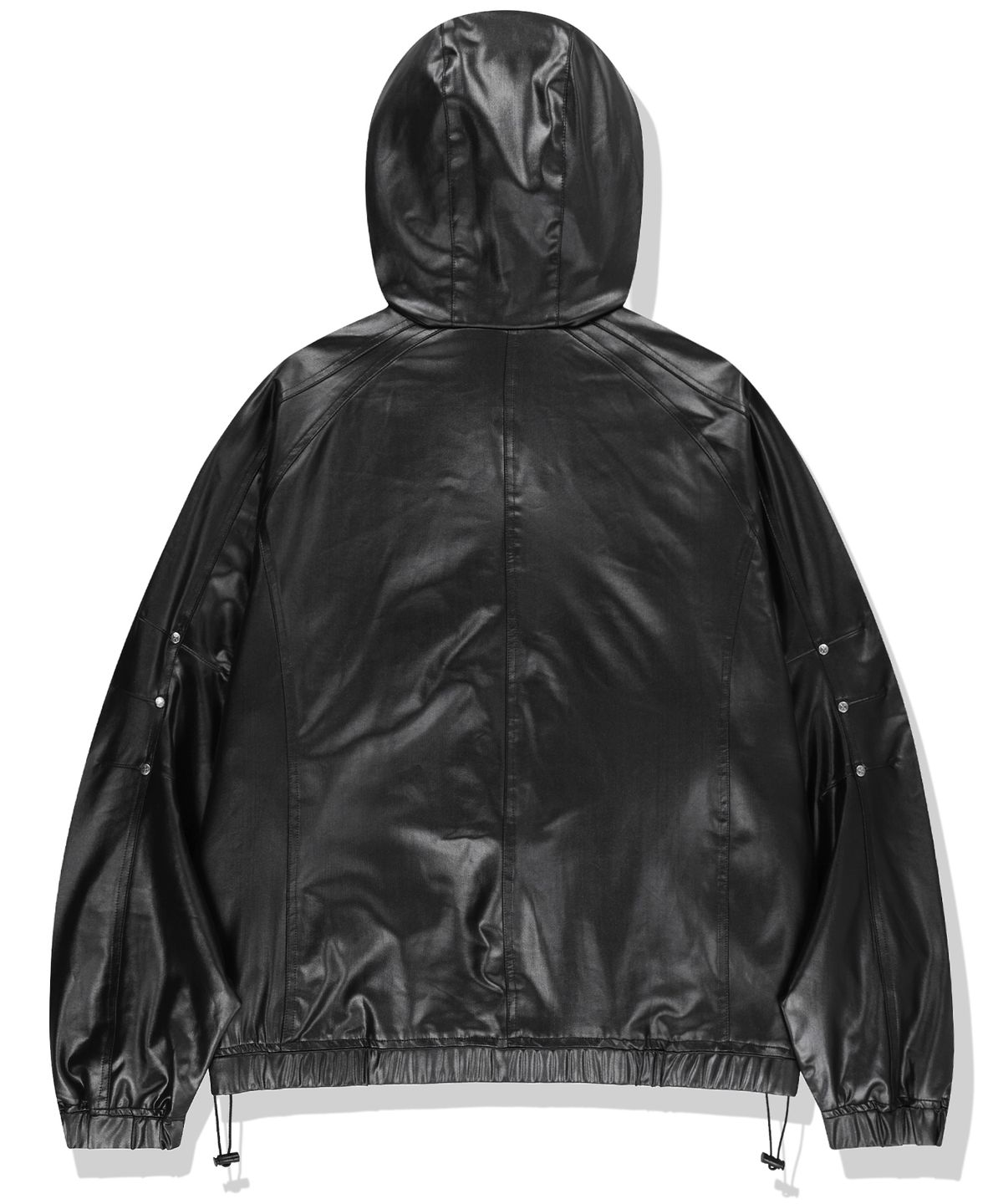 낫포너드(NOT4NERD) Gloss Highneck Raglan Windbreaker - Black