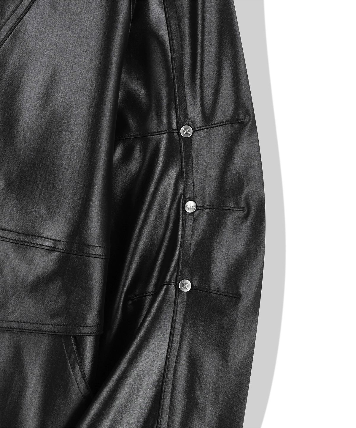 낫포너드(NOT4NERD) Gloss Highneck Raglan Windbreaker - Black