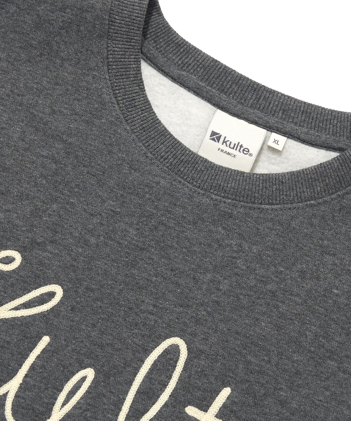 쿨트(KULTE) SCRIPT CHAIN EMB CREWNECK_C.M.GREY