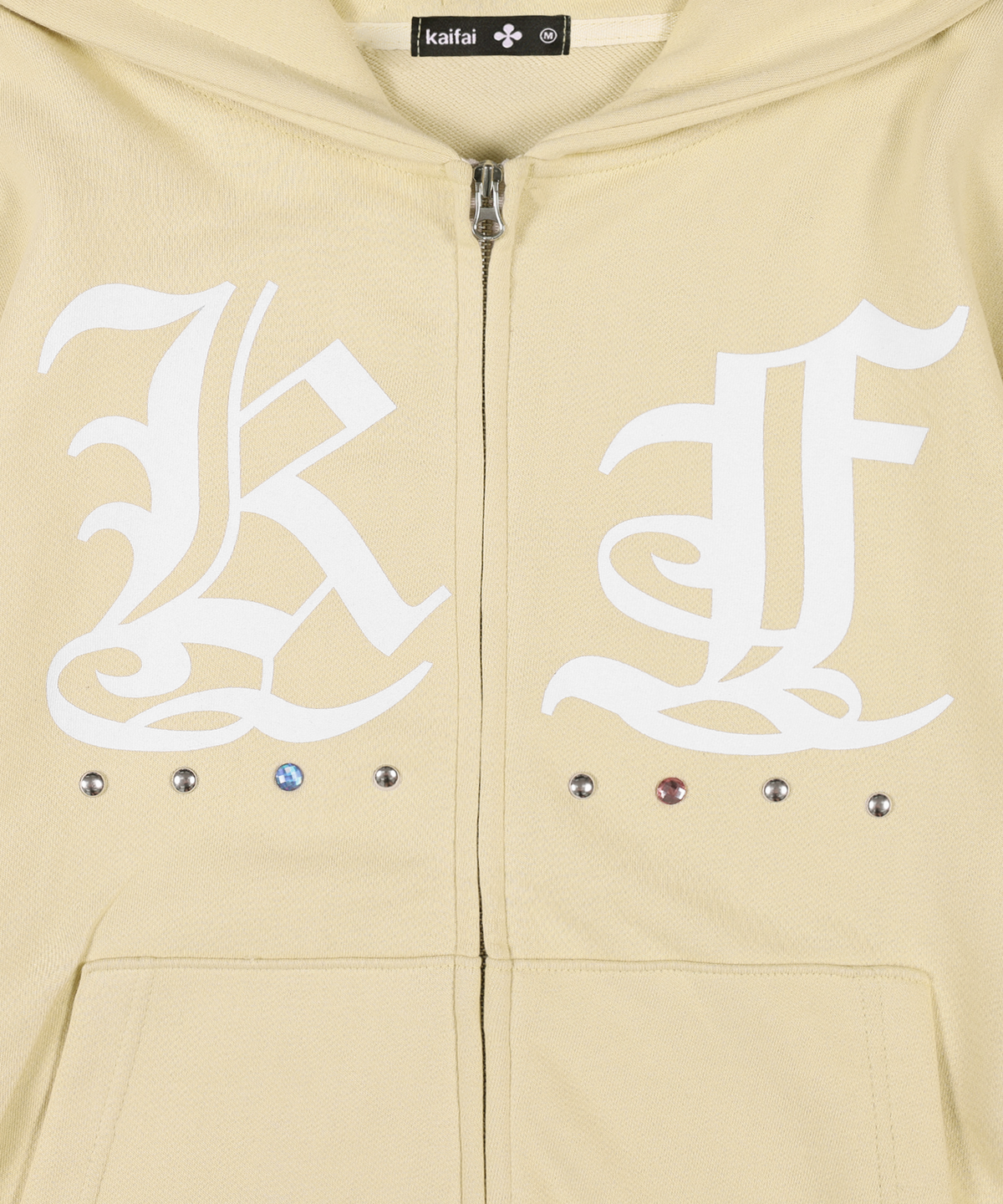 카이파이(KAIFAI) 글린트 스터드 후드 집업 (옐로우) K25ZA164