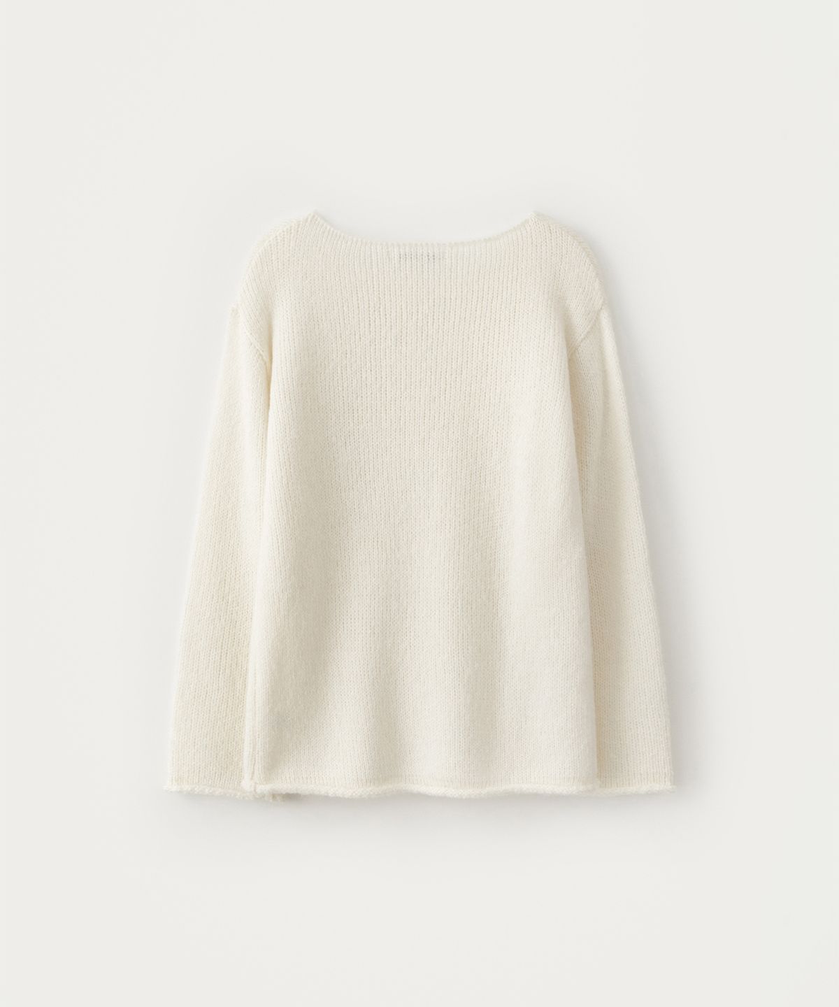 썸웨어버터(SOMEWHEREBUTTER) Mohair Letter Long Sleeve Knit - Ivory