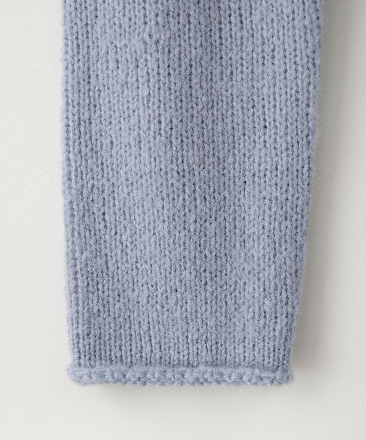썸웨어버터(SOMEWHEREBUTTER) Mohair Letter Long Sleeve Knit - Light Blue