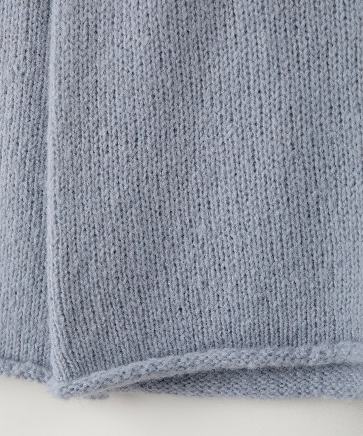 썸웨어버터(SOMEWHEREBUTTER) Mohair Letter Long Sleeve Knit - Light Blue