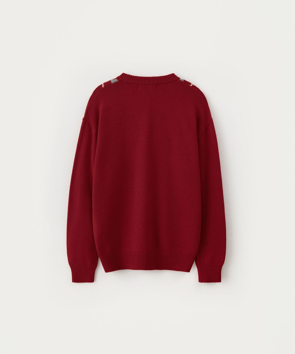 썸웨어버터(SOMEWHEREBUTTER) Noelle Argyle Knit - Red