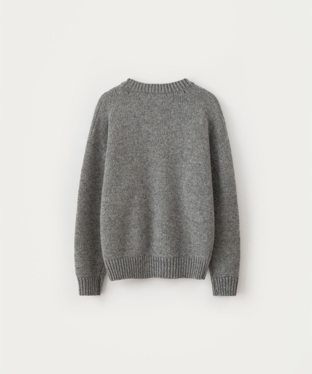 썸웨어버터(SOMEWHEREBUTTER) Boucle Heart Wool Knit - Grey